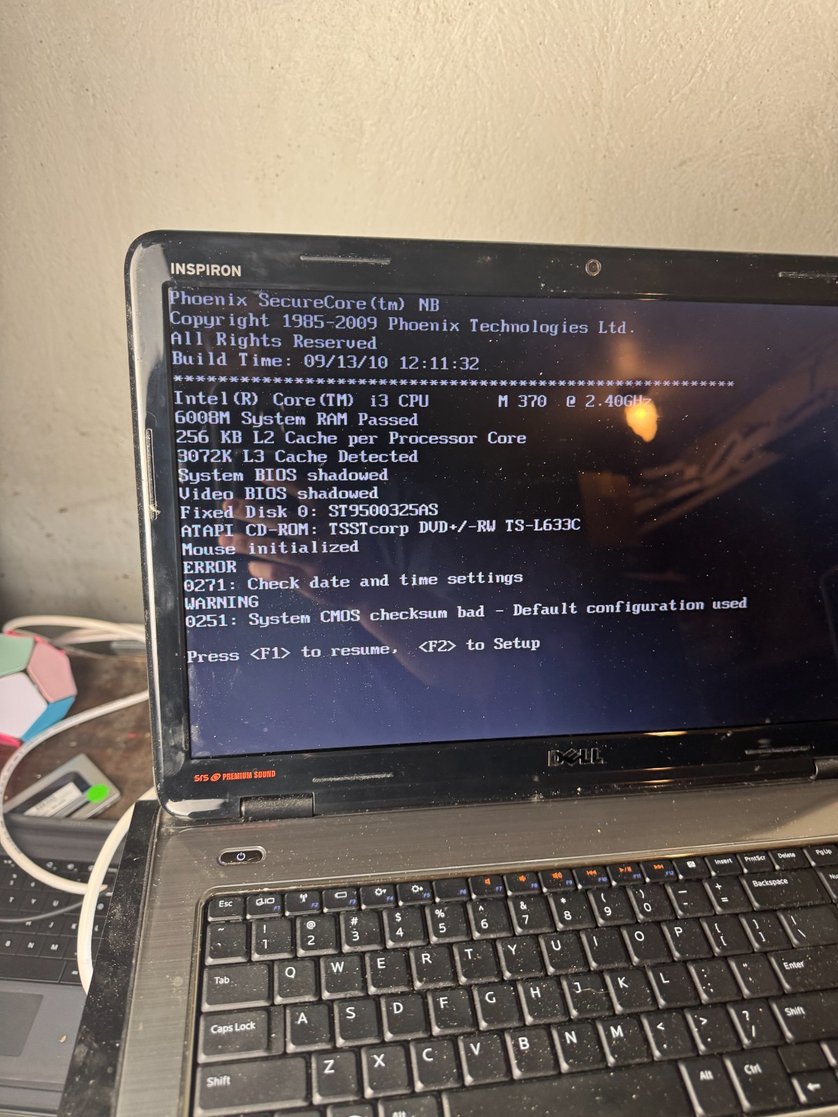 Dell Inspiron N7010 Core i3 M370, 6GB RAM, 17.3″ Laptop for Repair #5106