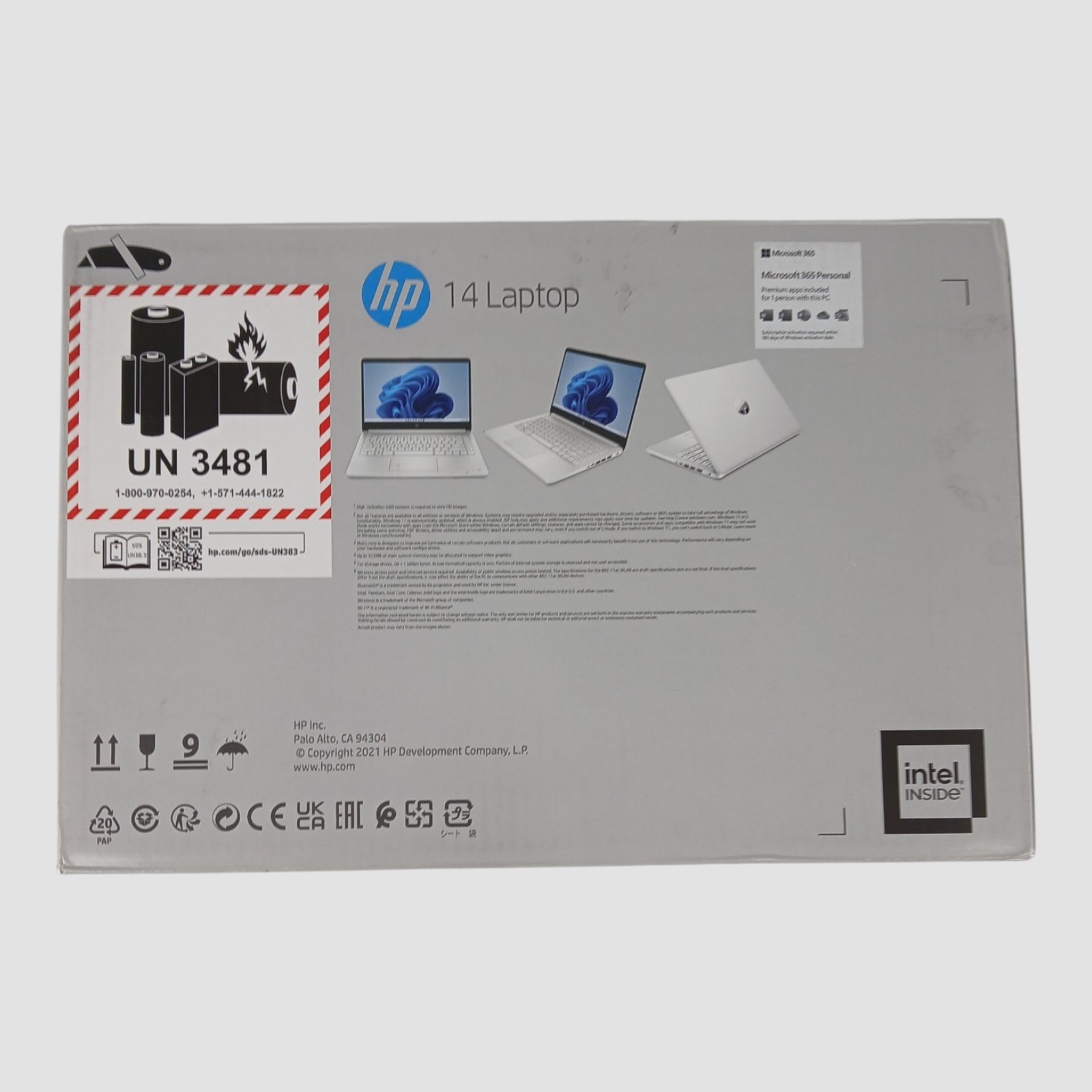 HP 14″ Laptop Intel CPU 4GB RAM & 64GB eMMC MS Office 365 Win 11 S mode-Untested
