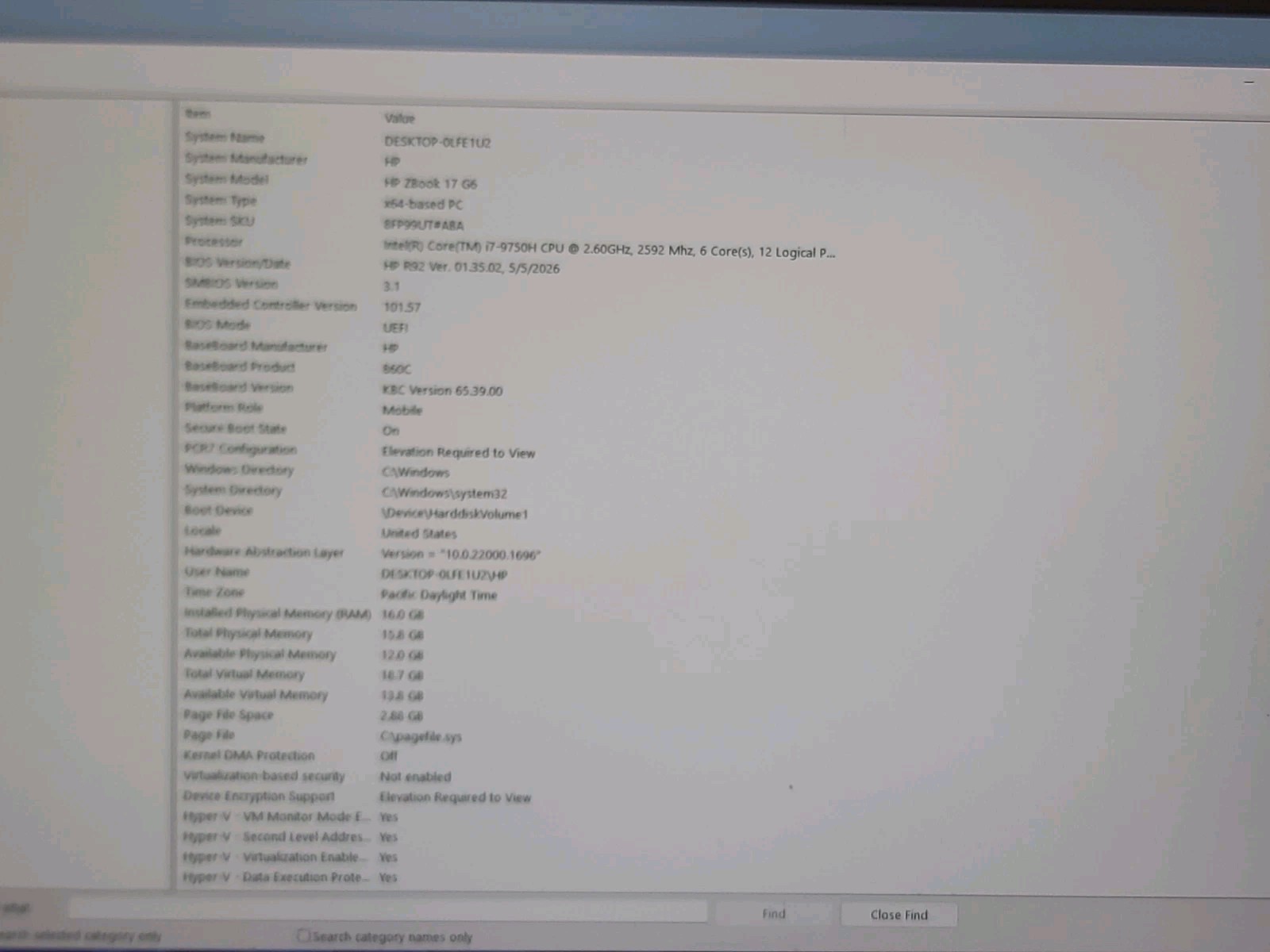 HP ZBook 17 G6 17.3″ i7-9850H 2.6GHz 16 GB 512GB .