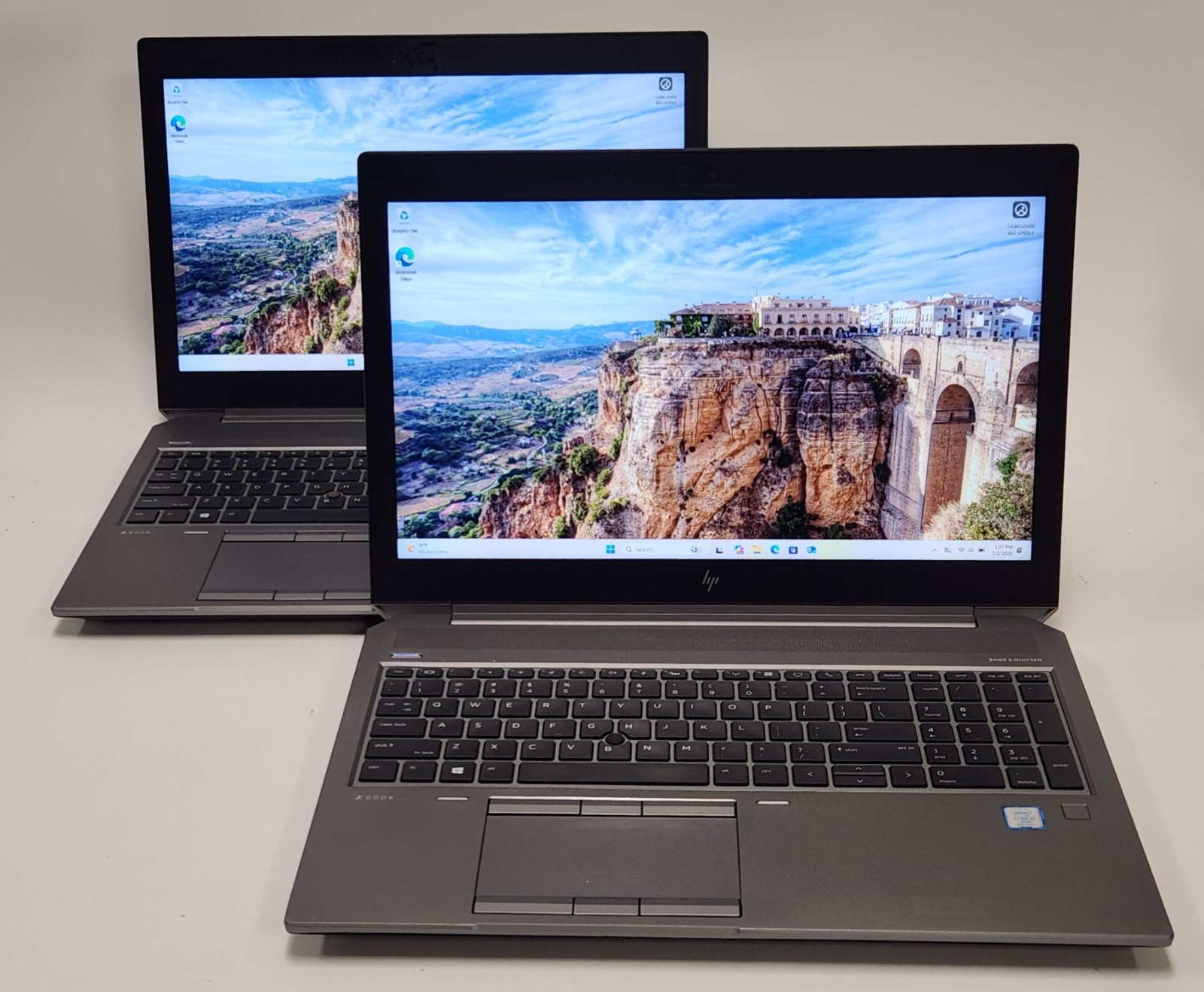 Lot of 2 HP ZBook 15 G5 15.6″ i7-8850H 2.6Ghz 16GB RAM 512GB M.2 NVMe P2000 W11P