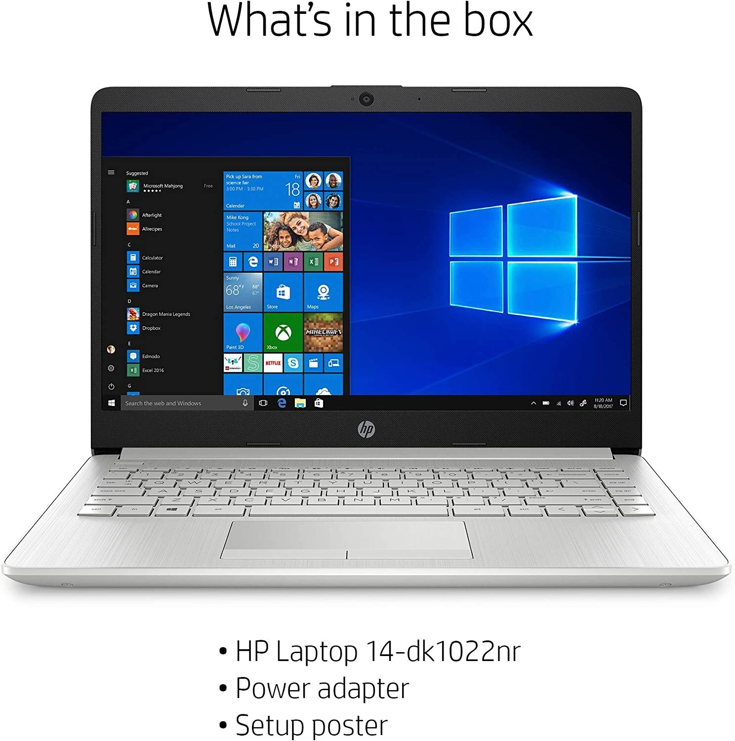 NEW HP 14-dk1020nr 14″ Laptop Notebook GB RAM, 128 GB SSD Storage