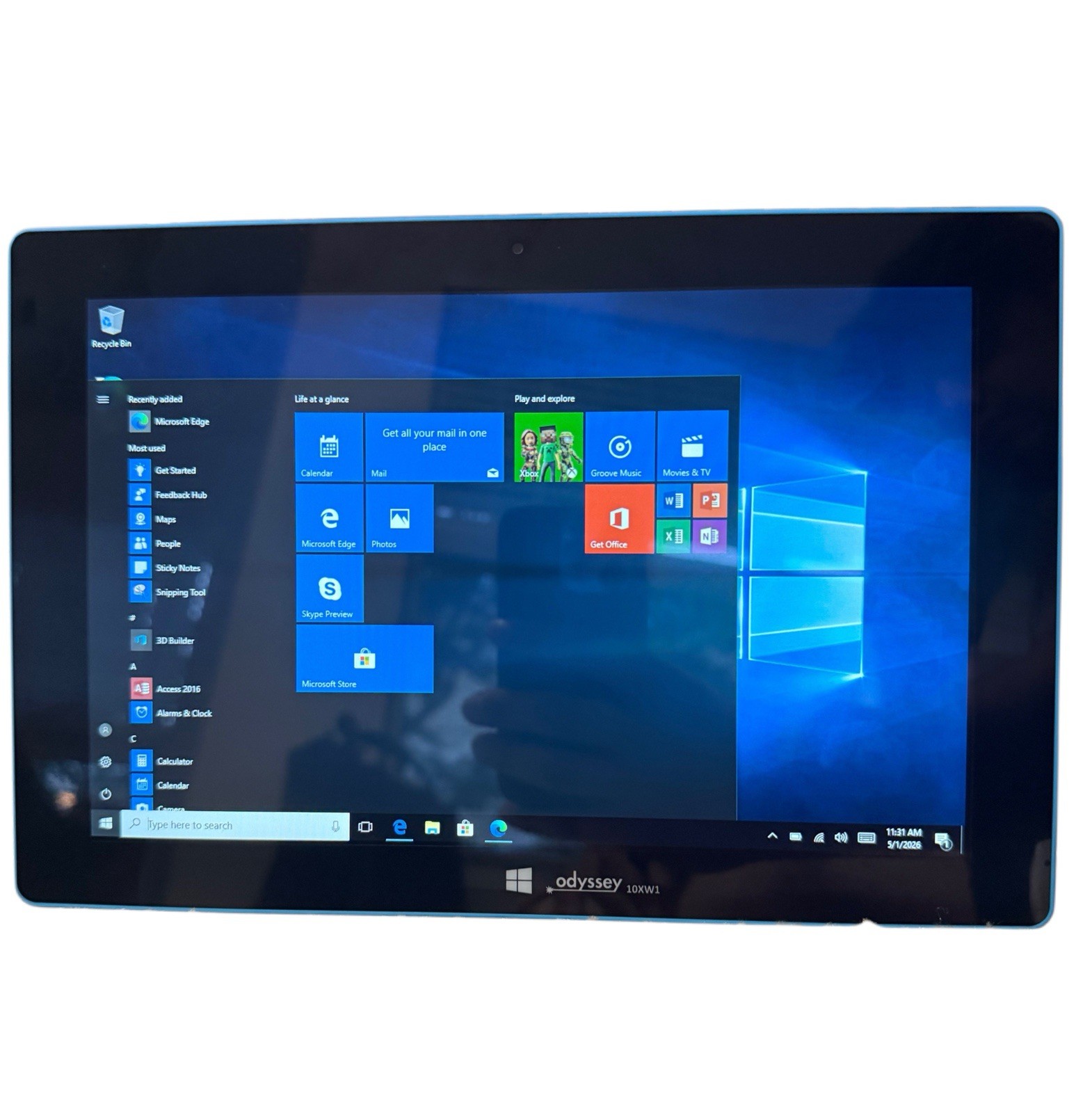 Yazmi Odyssey 10XW1 10.1” Windows 10 Tablet Detachable Keyboard Case 2GB Ram 32G