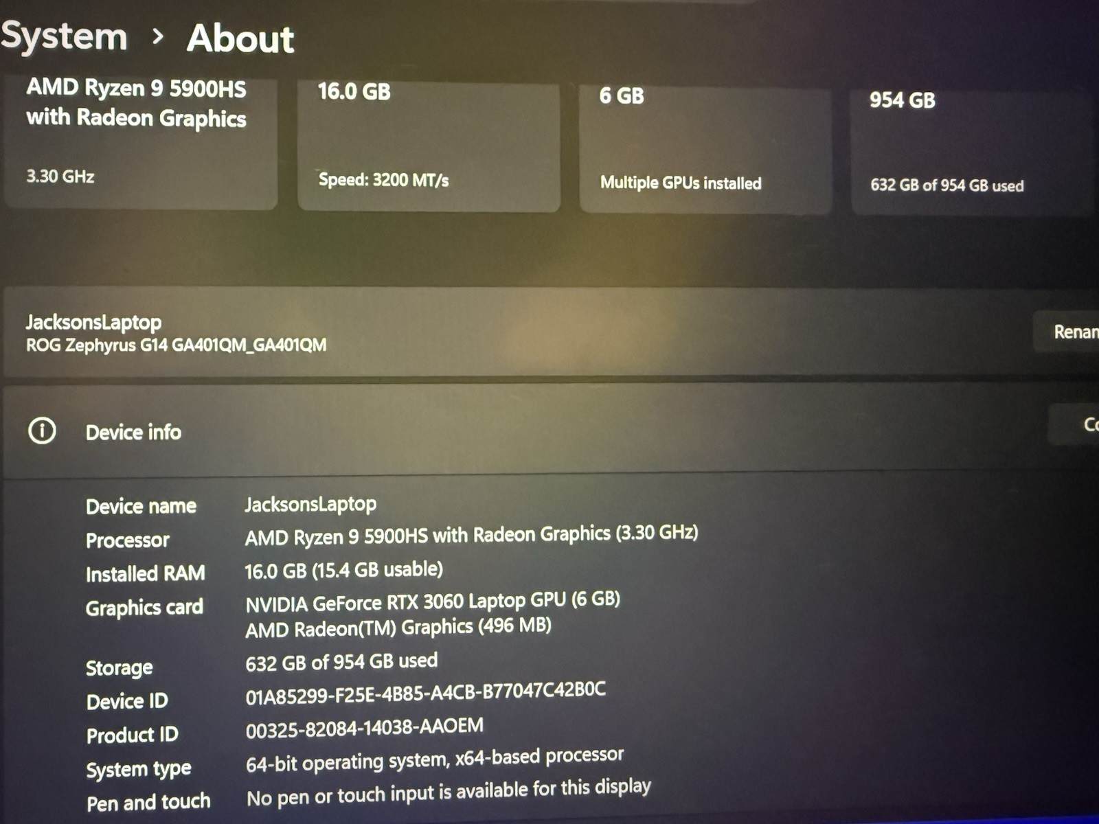 Asus Zephyrus G14 Gaming Laptop (RTX 3060)