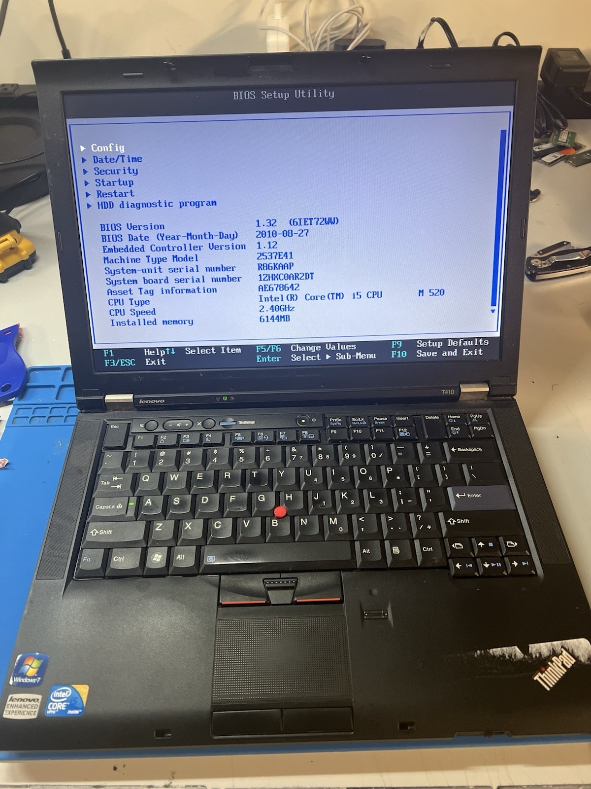 Lot of 2 Lenovo T410 i5-520M 4Gb ram, boot to BIOS for parts, please read