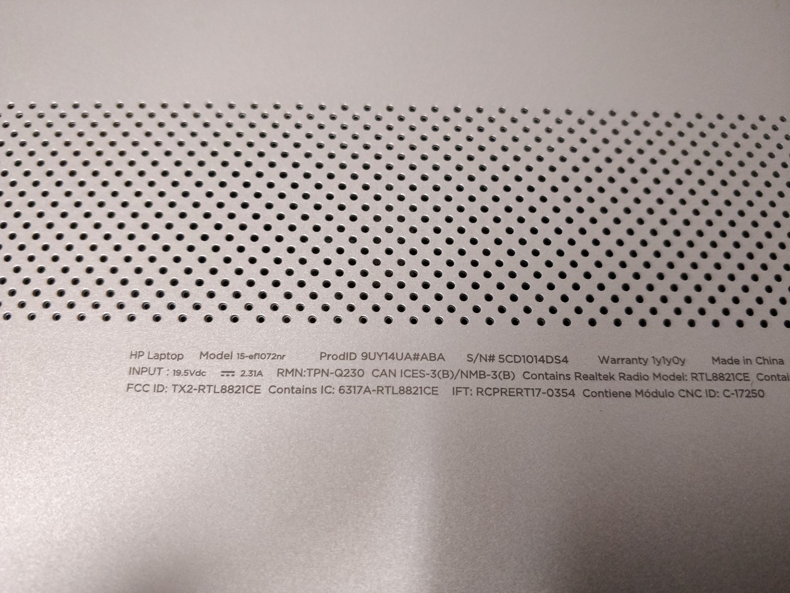 HP 15-EF1072NR AMD RYZEN 3 3250U@2.60GHz 8GB RAM NO DRIVES PARTS 8686