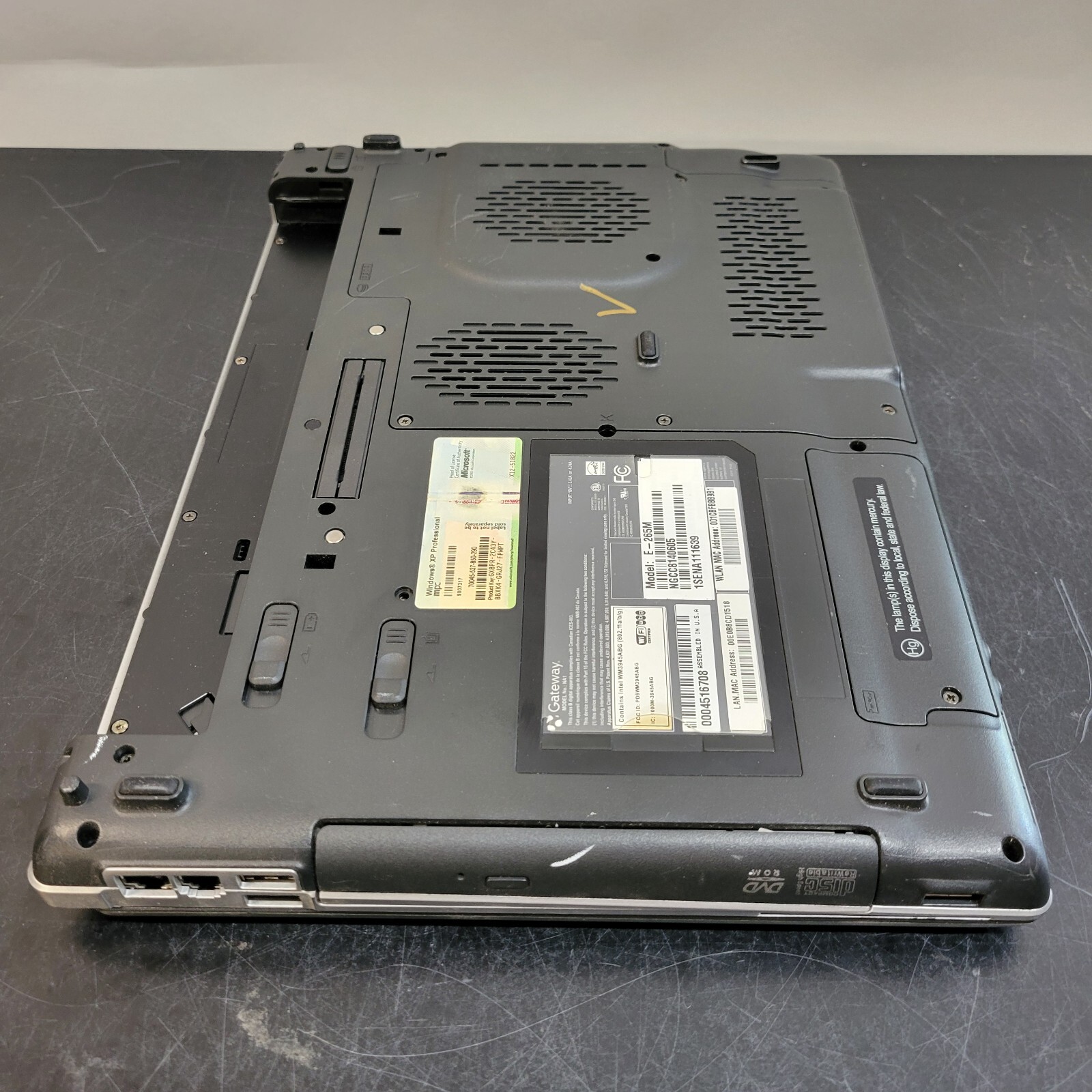 Gateway E-265M 14.1″ Intel Core 2 Duo T7500 2200 MHz 1 GB RAM 0 GB HDD