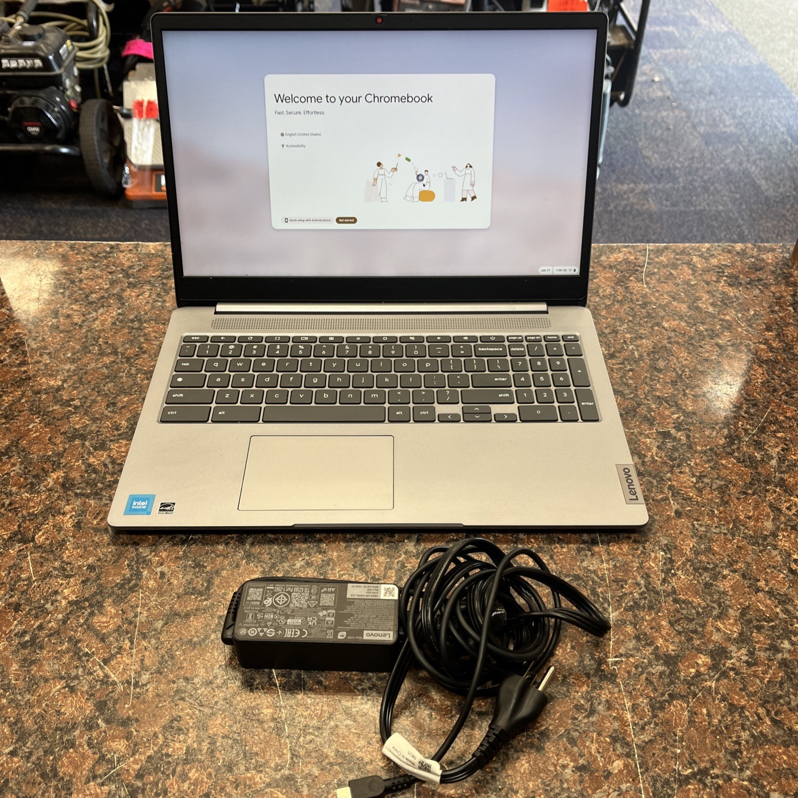 Lenovo IdeaPad 3 Chrome 15IJL6– 15.6″ FHD –Celeron N4500–4 GB RAM–64GB eMMC–Gray