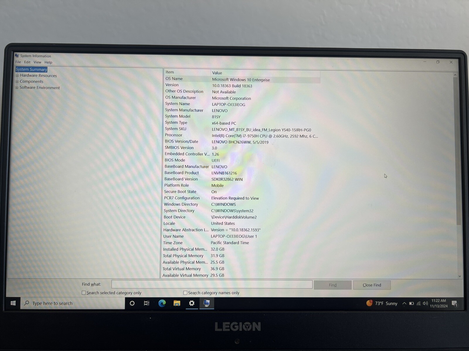 Lenovo Legion Y740-15IRH (2x 1TB, Intel Core i7 9th Gen., 2.60GHz, 32GB RAM)