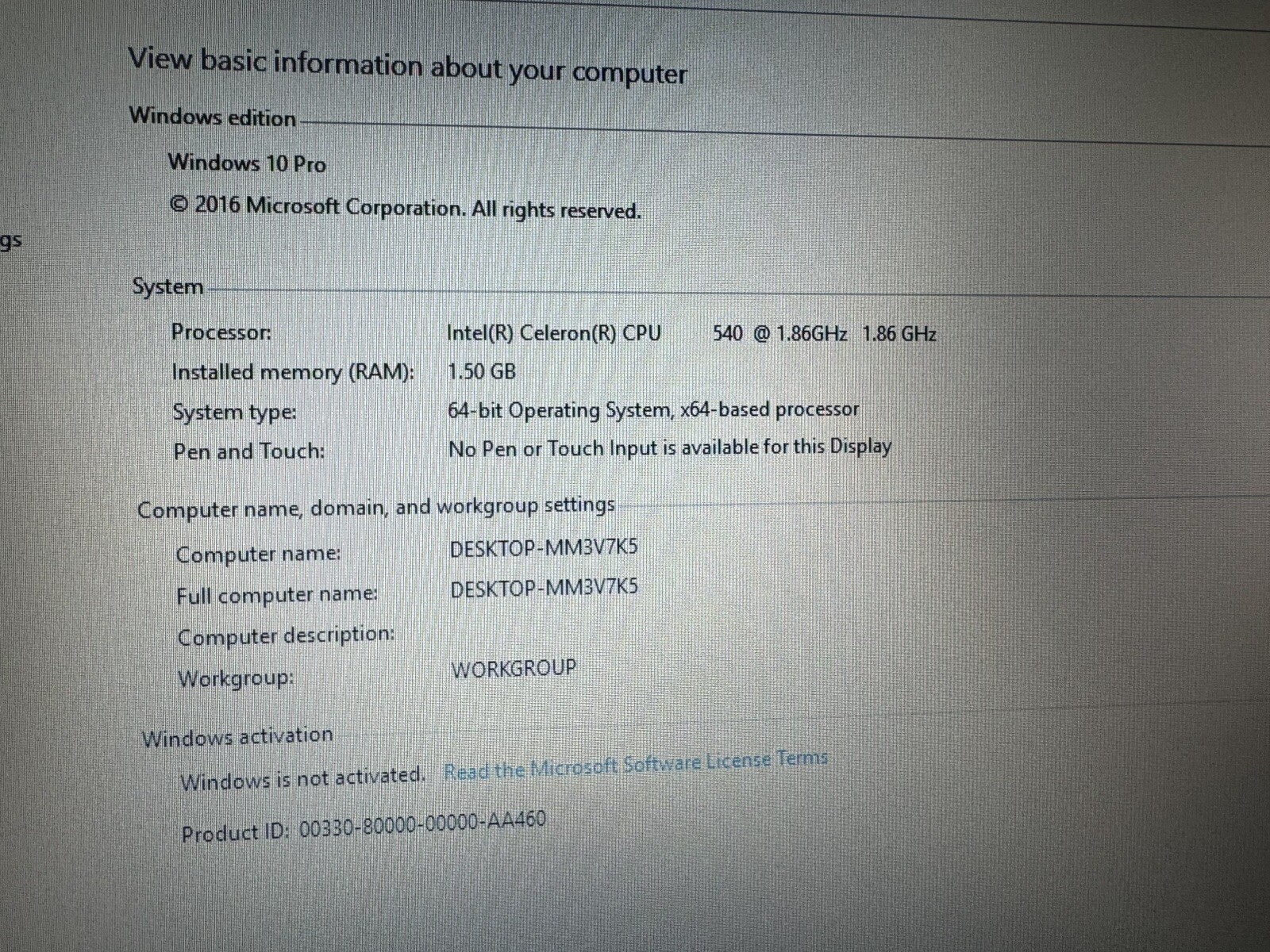 Lenovo ThinkPad R61, 15.4”, Win10pro, Celeron1.8, 160Gb, 1.5GB, DVDCD, Wifi #003