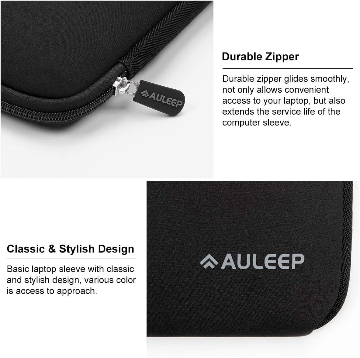15-15.6 inch Laptop Sleeves, Neoprene Water-Resistant Laptop Case Slim Cover