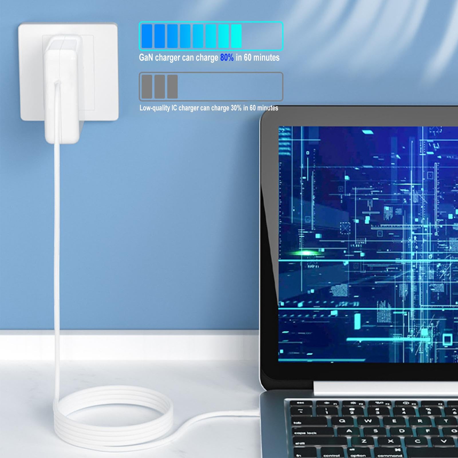 MacBook Pro Charger 60W L-Tip MagSafe 1 Power Adapter (Pre-2012 Models)