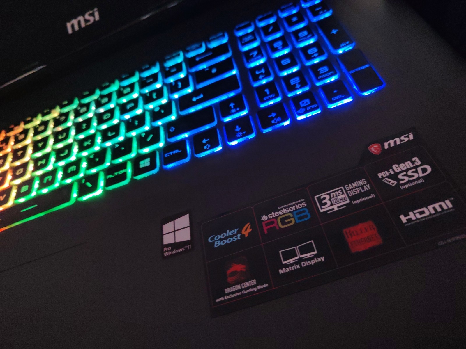 Core i7 Gaming Laptop Msi With 20GB RAM 750GB Storage M.2 SSD And HDD VR Ready