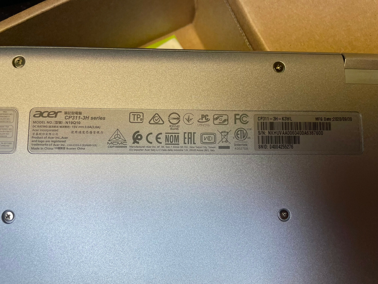 Acer Chromebook Spin 311 CP311-3H-K3WL 11.6″ (32GB eMMC, MediaTek MT8183,…