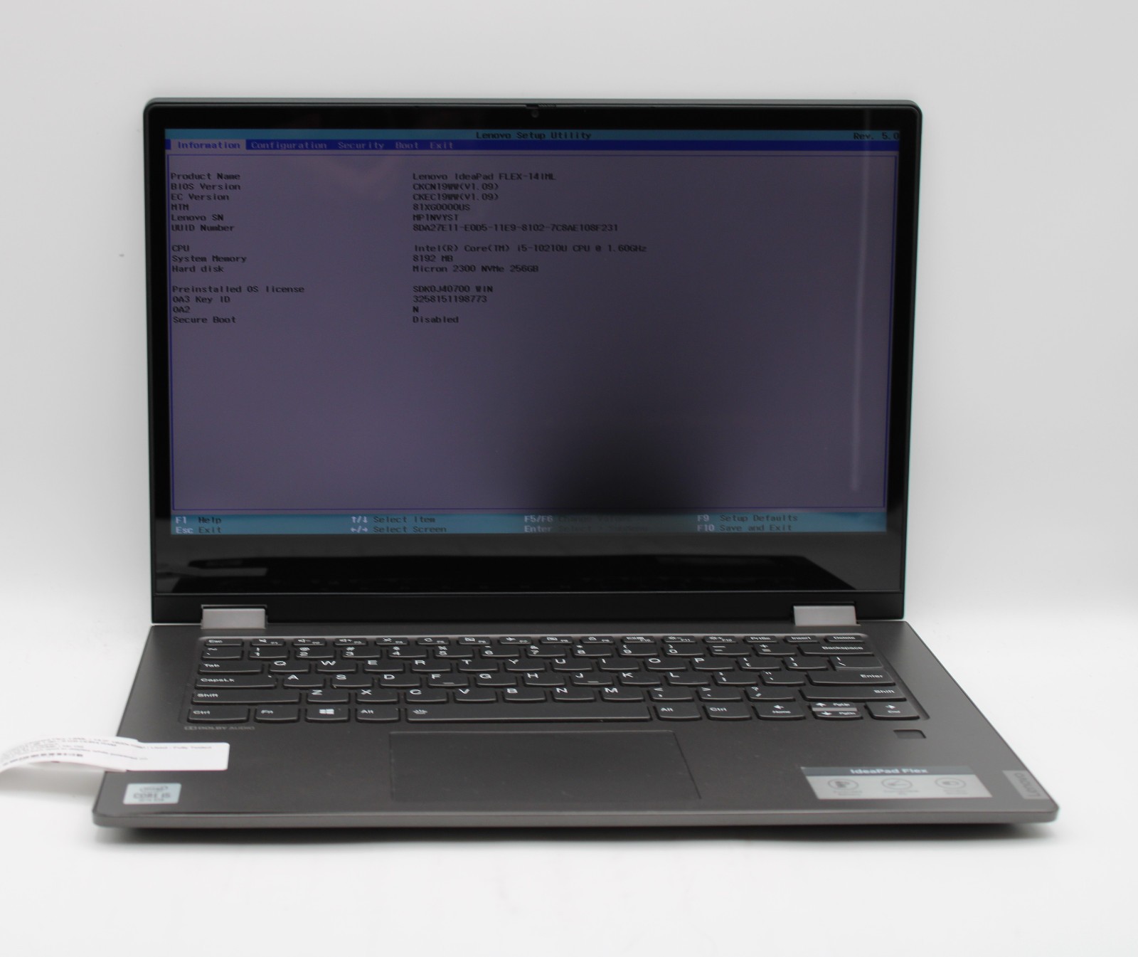 Lenovo IdeaPad Flex 14IML 2in1 Touch _ i5-10210U _ 8GB / 256GB _ No OS *READ