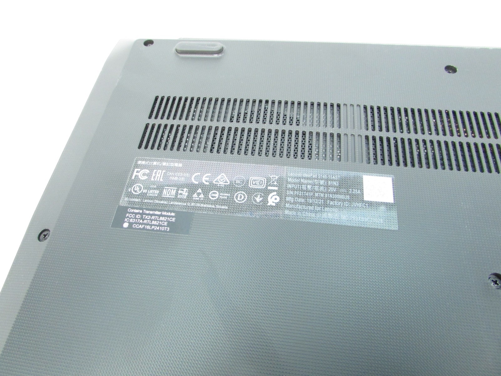 Lenovo IdeaPad S145-15AST 81N3 Laptop AMD A6-9225 3.0GHz | 4GB RAM NO HDD/OS/AC