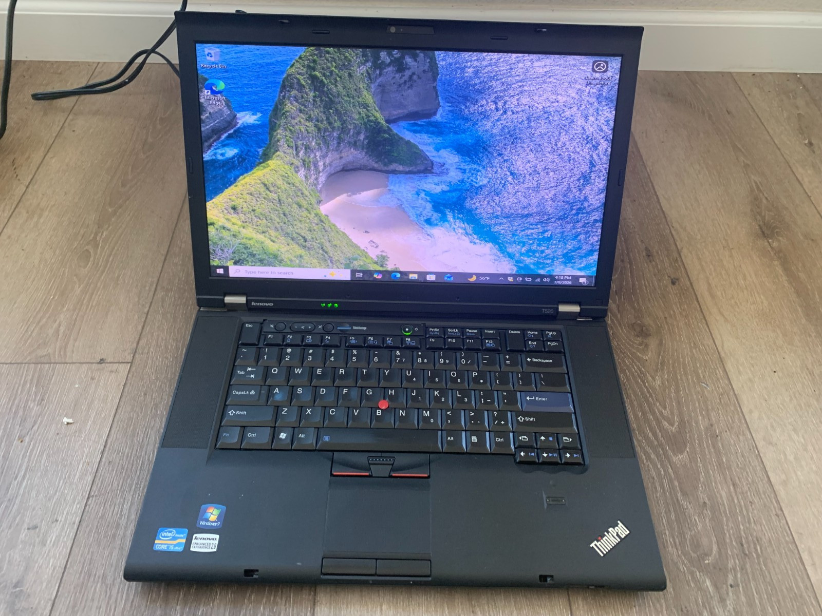 Lenovo ThinkPad T520 15.6″ Intel Core i5-2520M 2.50GHz 4GB RAM 500GB HDD Win 10