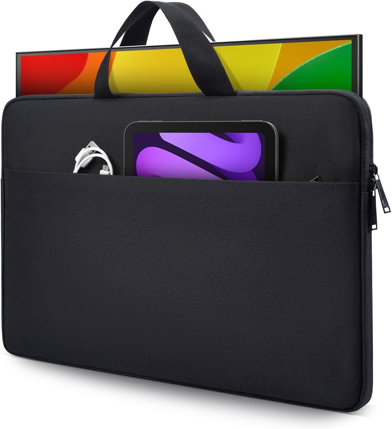 15.6-16.1 Inch Portable Monitor Case Bag, Protective Carrying Sleeve for MNN For