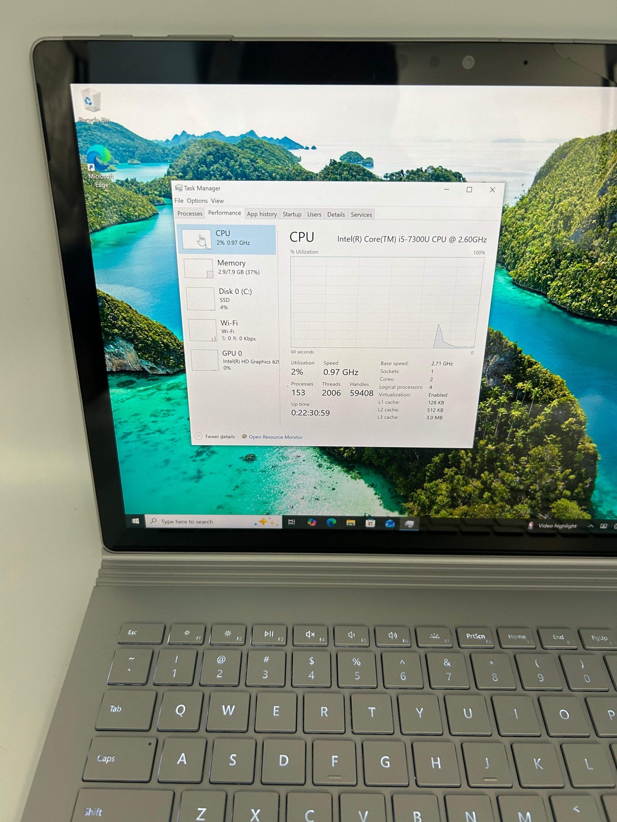 Microsoft Surface Book 2 13-inch Core i5 8GB 128GB Silver Used