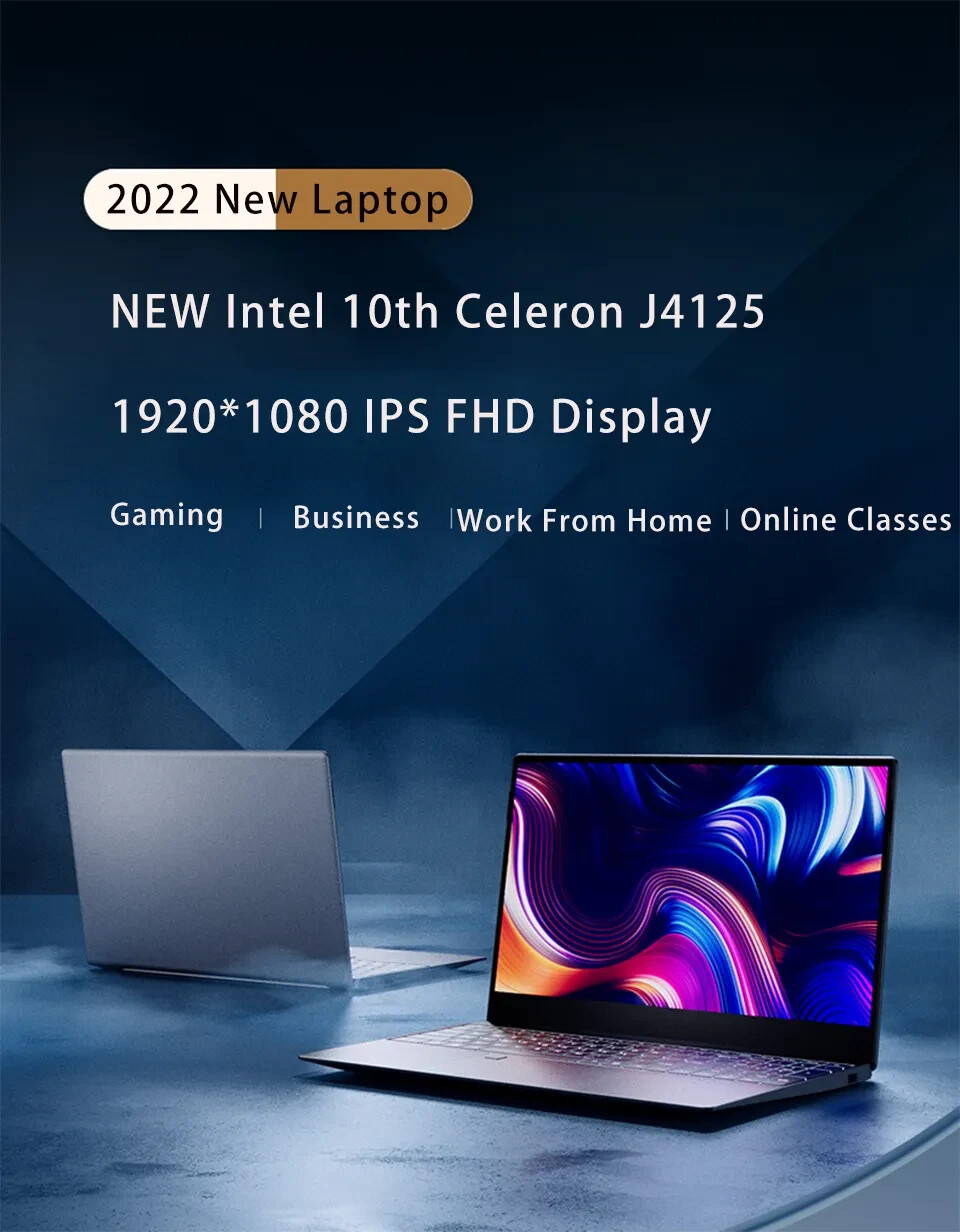 otebook 15.6 inch Laptop Windows 11 10 Pro 1920*1080 Cheap Portable Intel Laptop