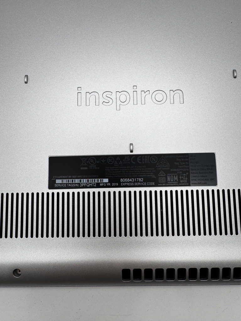 Dell Inspiron 15 5000 15.6″ i5 8th Gen 8GB 256GB SSD Win11 FHD Silver BATT DEAD
