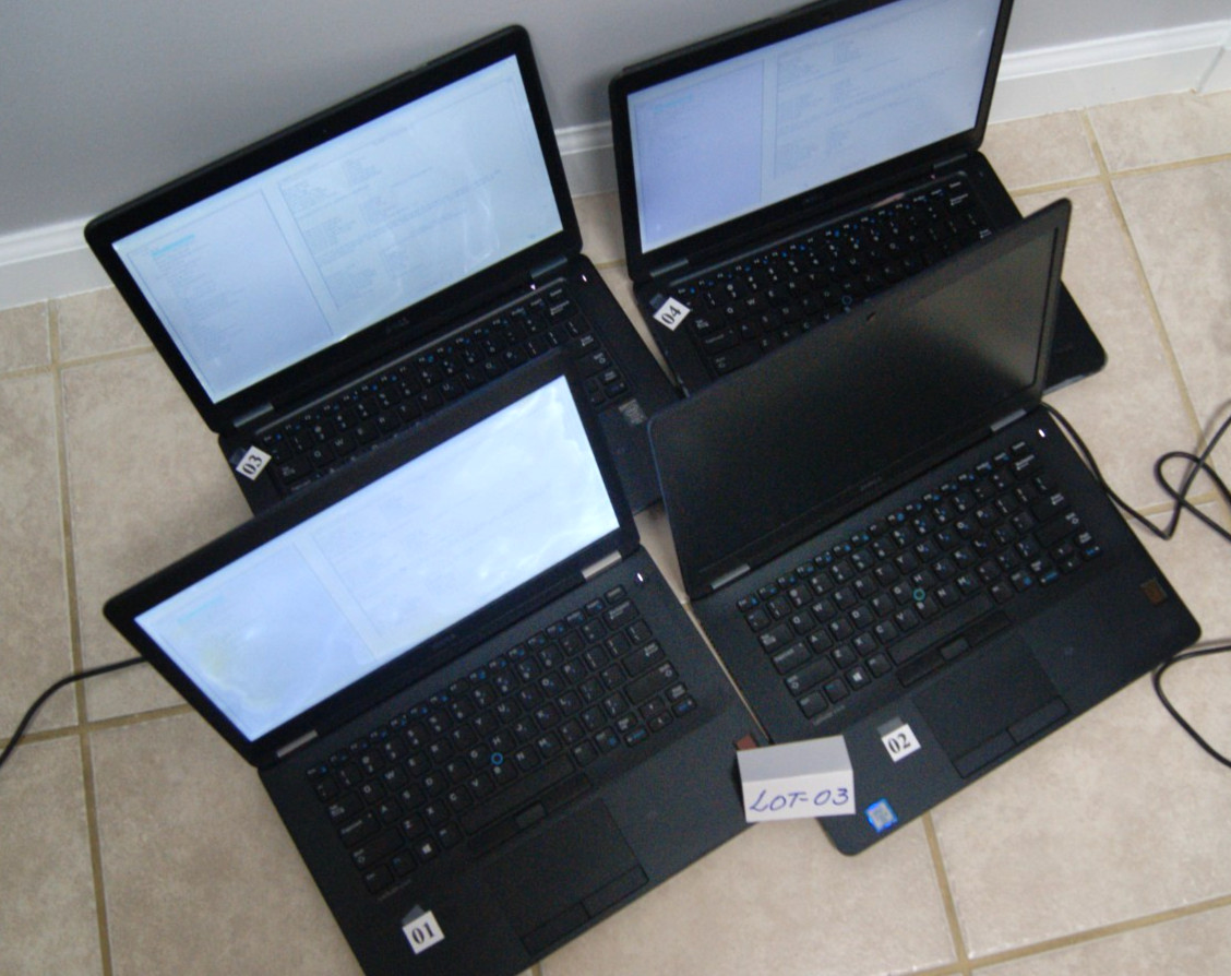 Lot of 2 Dell E7470 and 2 Dell E7450 Laptop for parts or repair AS-IS NO RETURN.