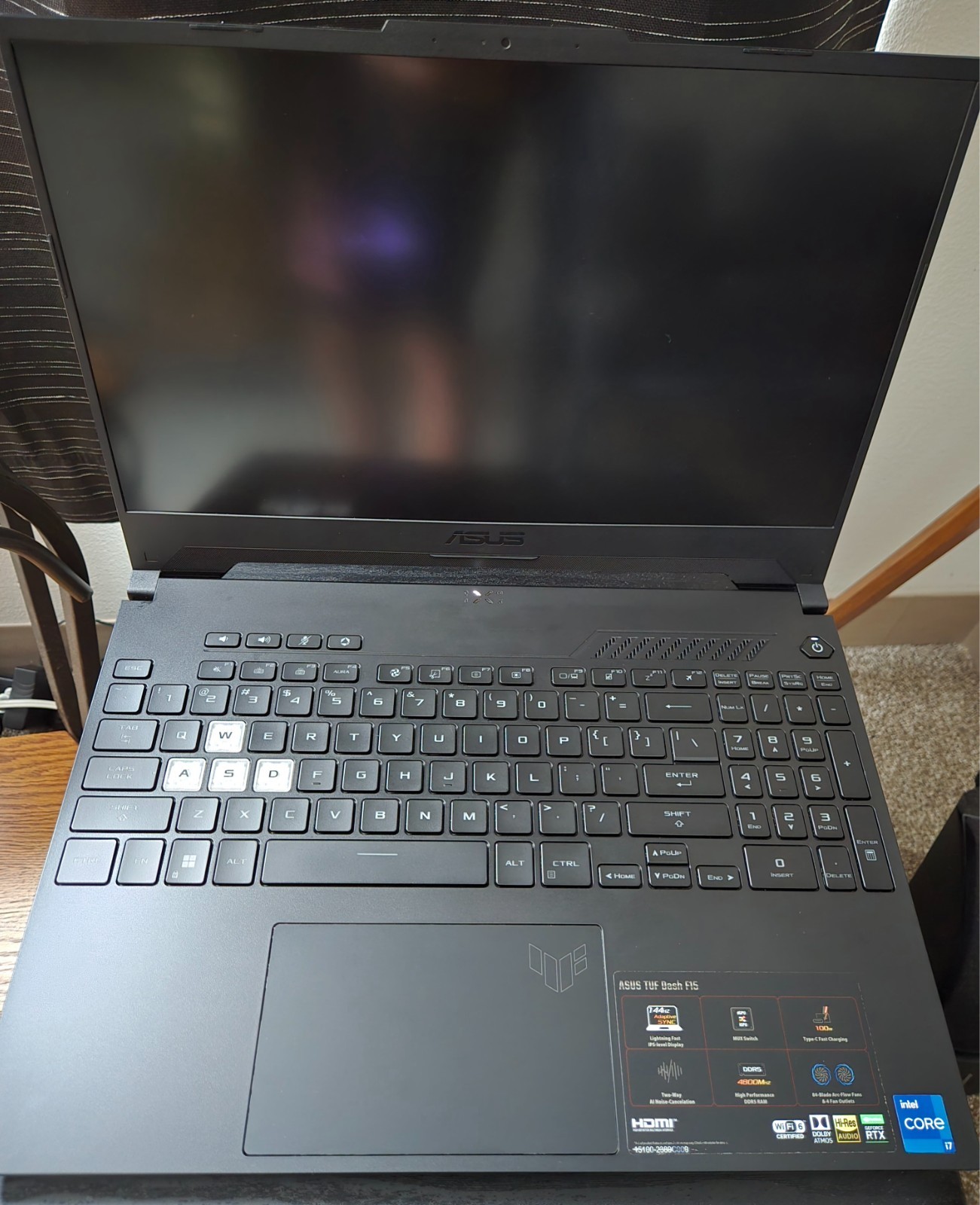 ASUS TUF Dash F15 Gaming Laptop i7-12650H RTX3060 32GB 1.5TB 144Hz Bundle