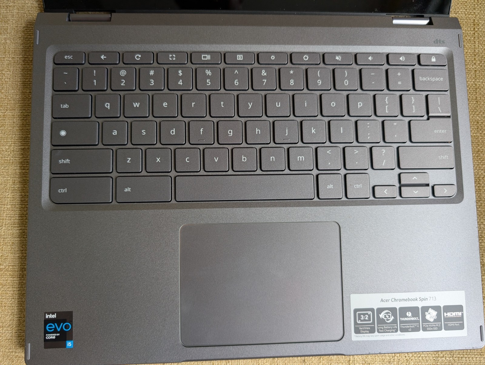 Acer Chromebook Spin 713 CP713-3W Intel i5-1135G7 Touch Used As Shown Free Ship