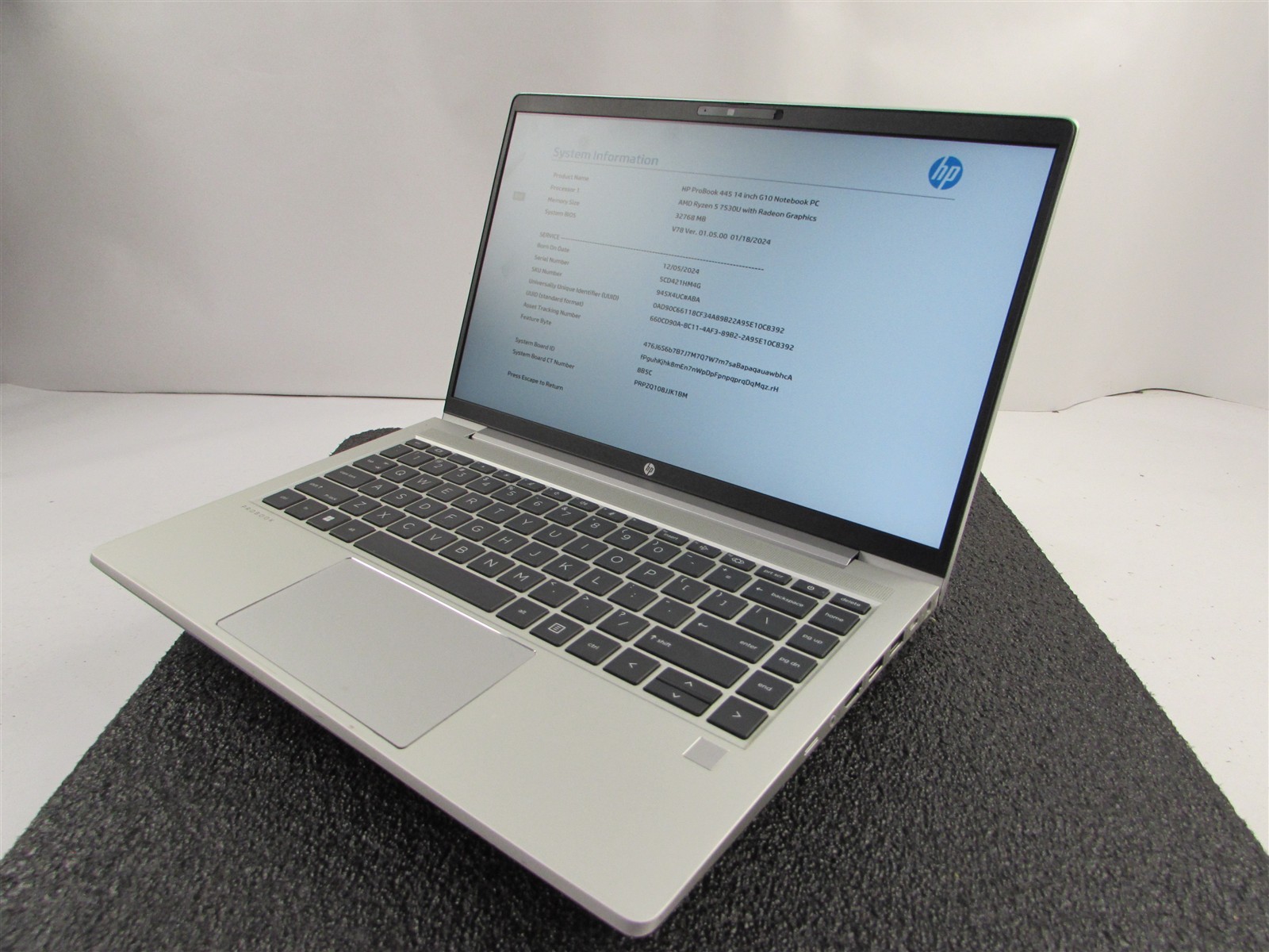 HP PROBOOK 445 (G10) 1920X1080 FHD AMD RYZEN 5 7530U 256GB SSD 32GB RAM WIN 11
