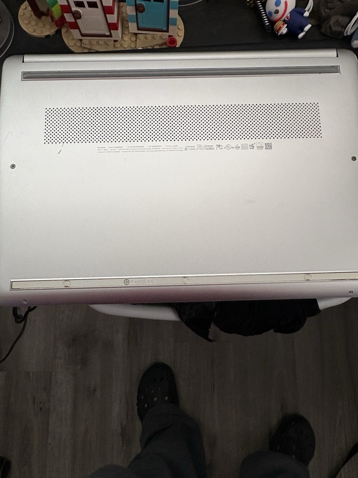 HP Silver Notebook Laptop Silver Full Keyboard Touchpad Sleek Design Portable