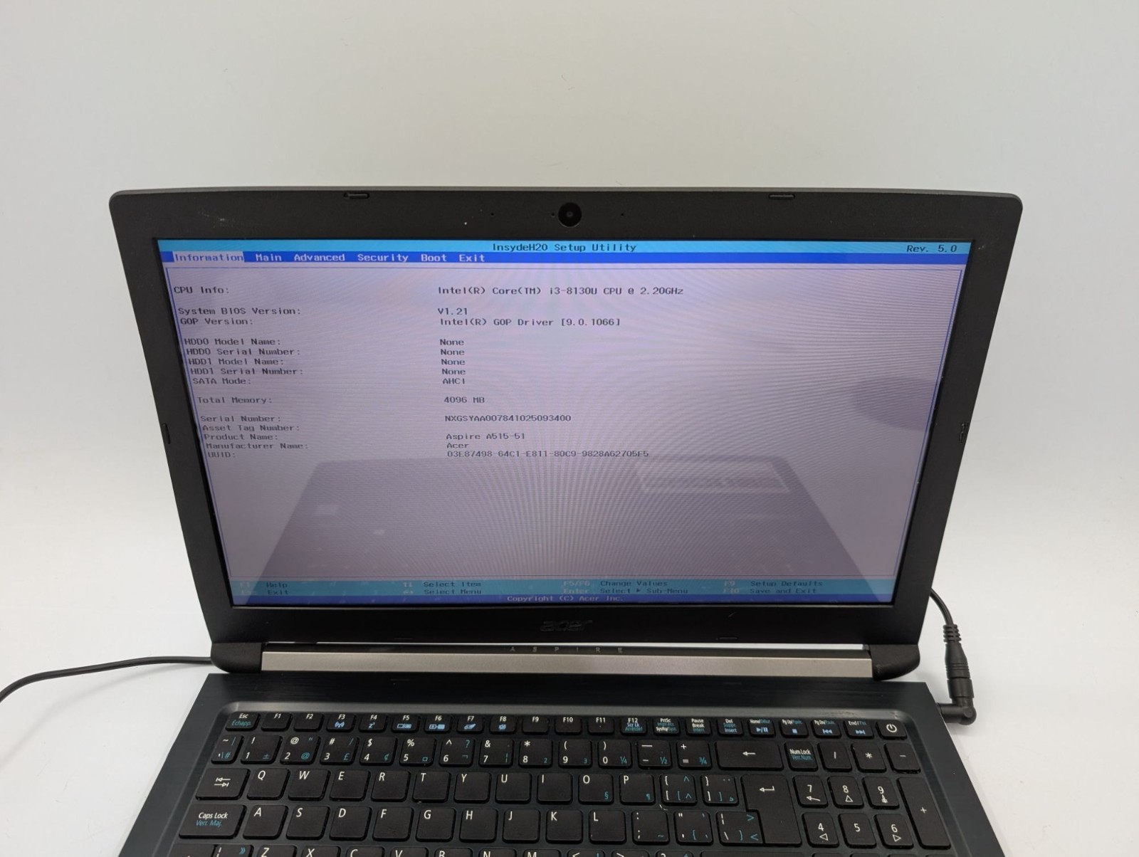 Acer Aspire 5 A515-51-310Z 15.6″ Intel Core i3-8130U 2.20 GHz 4GB RAM Laptop