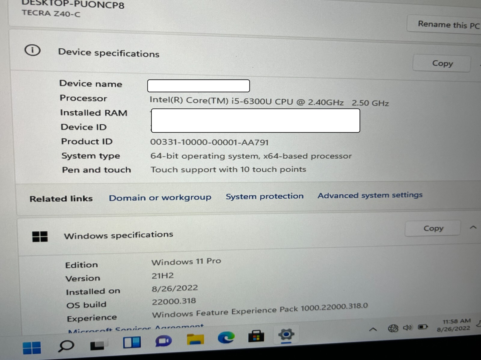 Toshiba Ultra Light FULL HD 1080P Touch Screen Gaming Laptop – i5 SSD Wifi HDMI