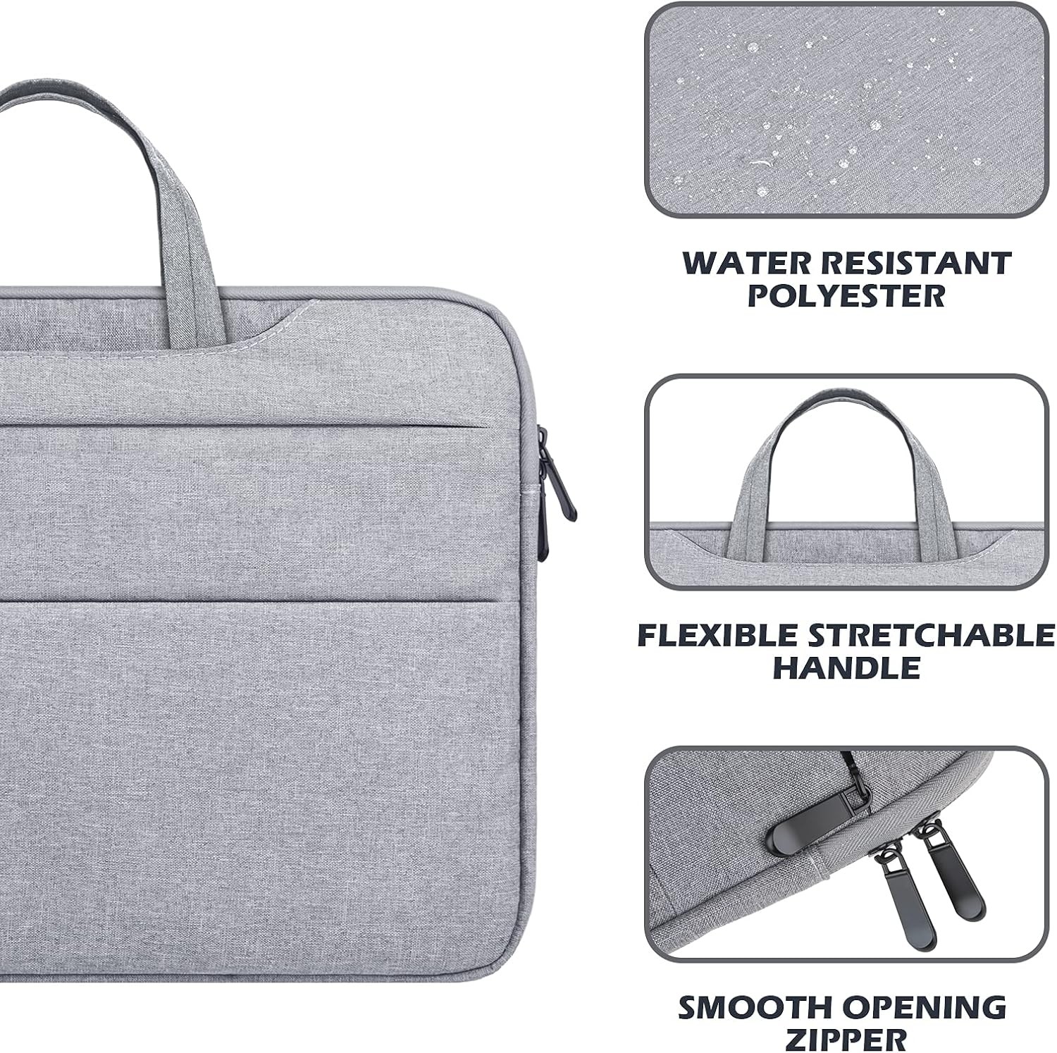 14 Inch Laptop Sleeve Case for Notebook Computer Chromebook Briefcase, Gray