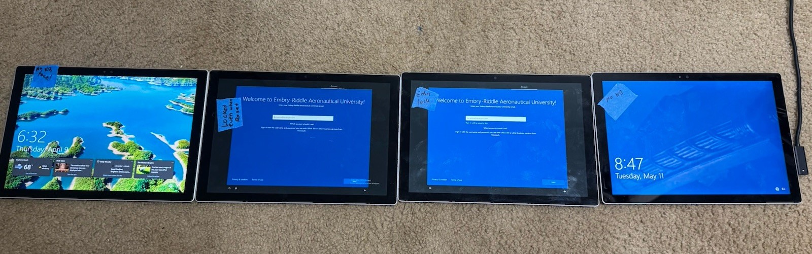 4x Lot Microsoft Surface Pro 1796 1724 8GB 256GB Core i5 i7 AS-IS