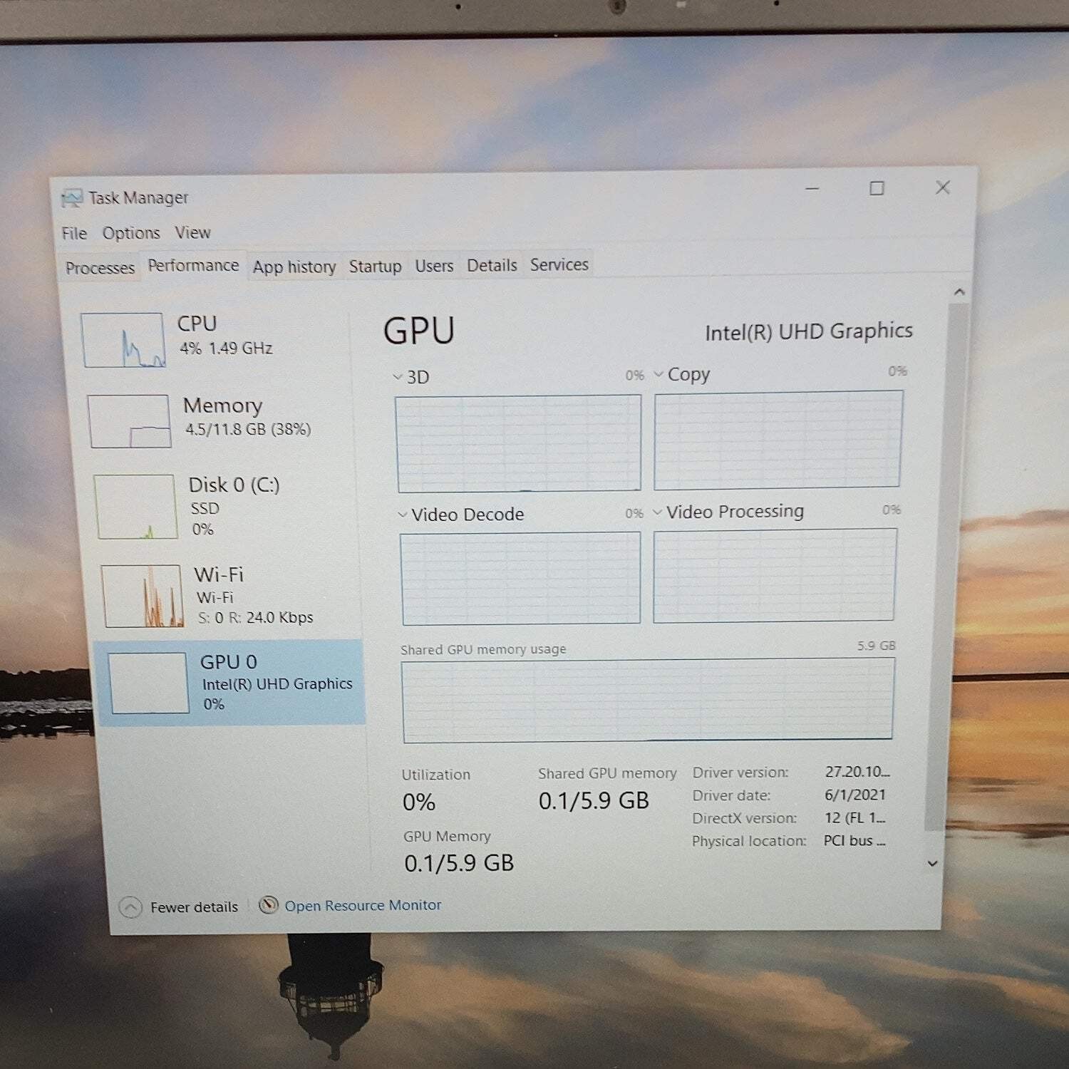 Dell Inspiron 5501 15″ i5-1035G1 1.0GHz 12GB RAM 256GB SSD