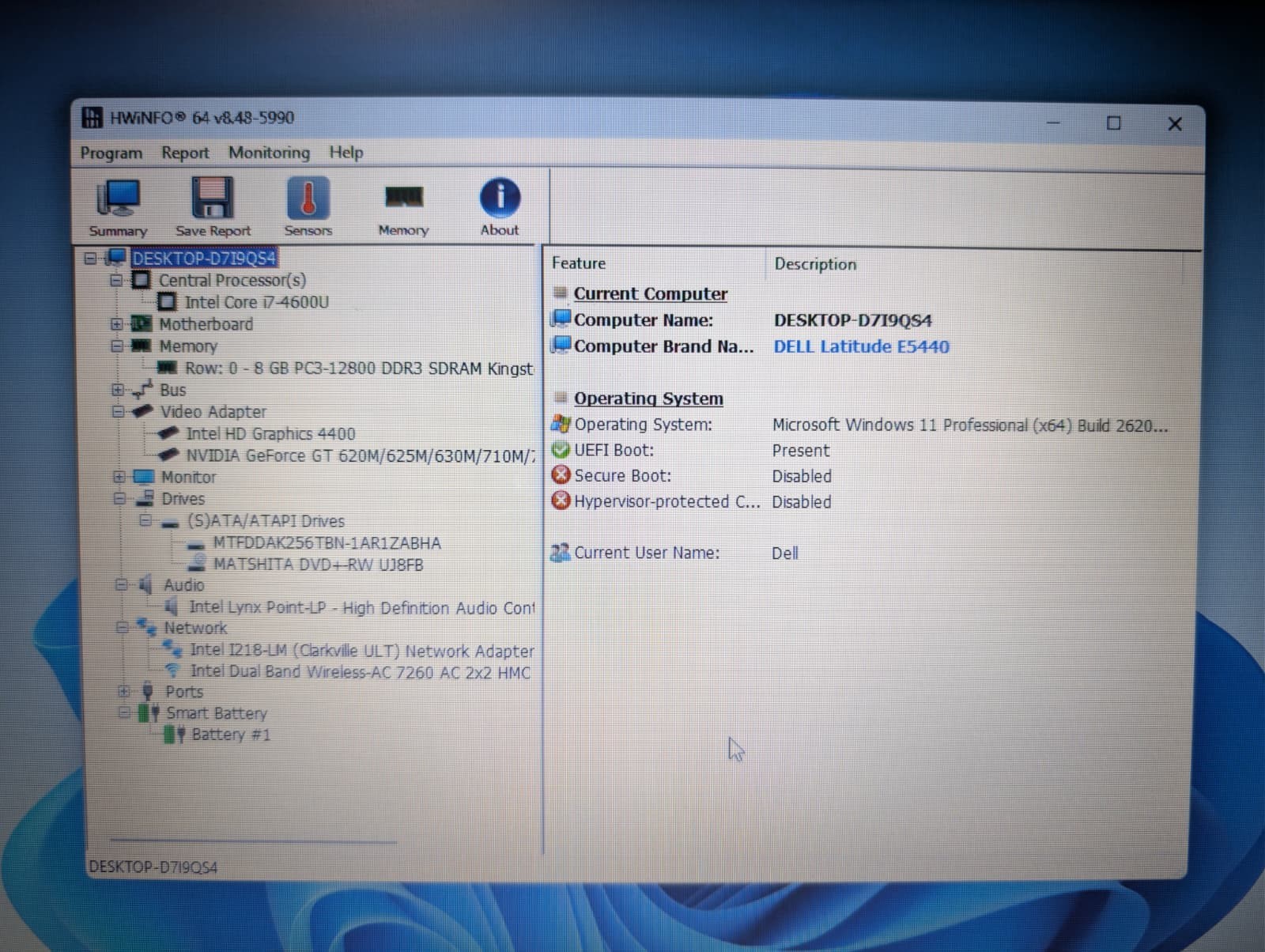 Dell Latitude E5440 | i7 4th 8GB RAM 256GB SSD | DVD+RW NVIDIA 720M Win 11 Pro