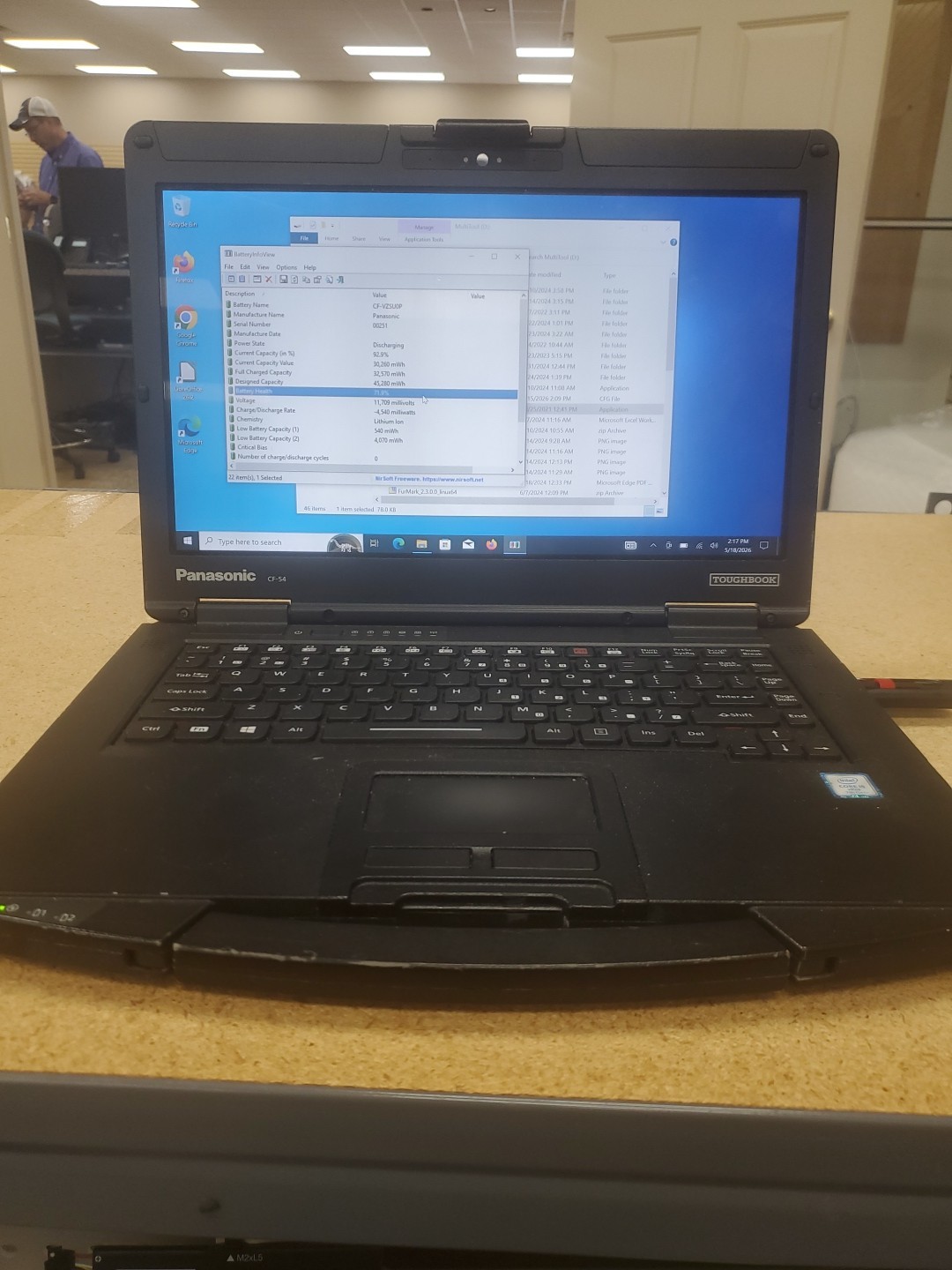 Panasonic Toughbook CF-54 MK3 FHD i5-7300U 8GB 256GB ssd 20180Hrs