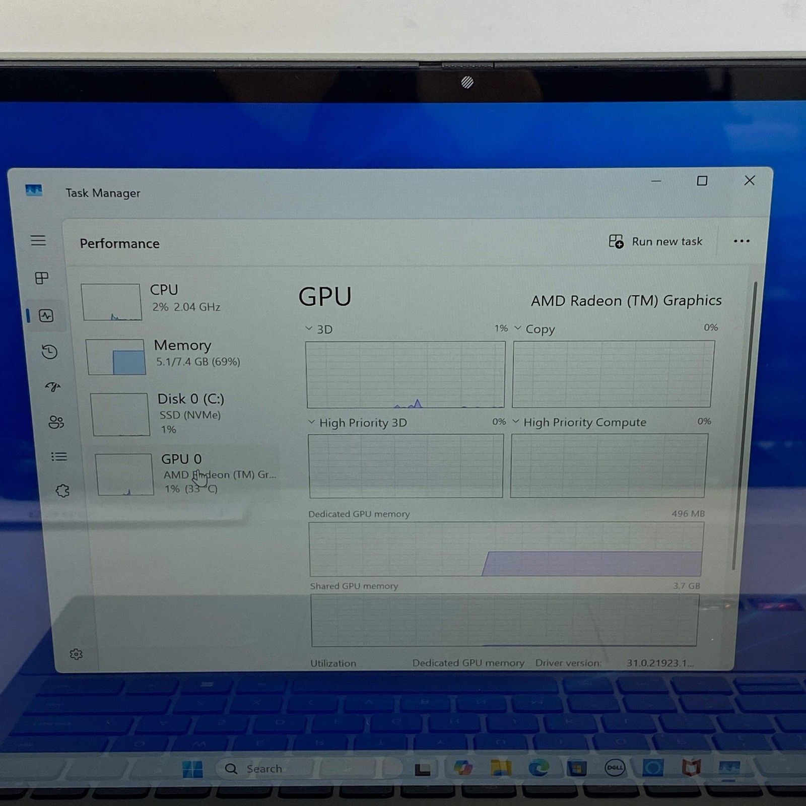Dell Inspiron 7425 14″ Ryzen 5 5625U 2.3GHz 8GB RAM 512GB SSD