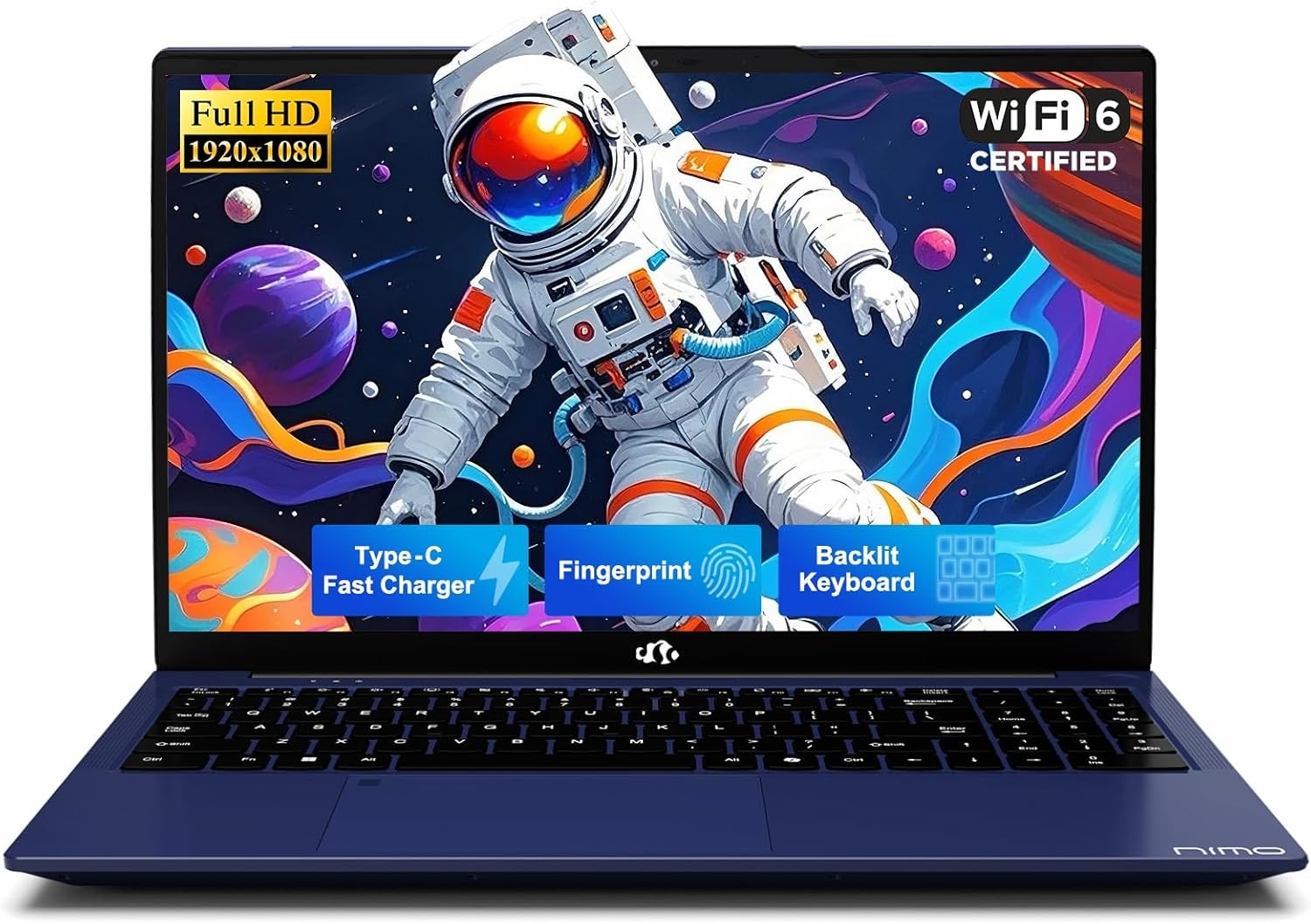 NIMO 15.6″ IPS FHD Student Laptop, Intel Twin Lake N150 (4 Cores Up to 3.6GHz)