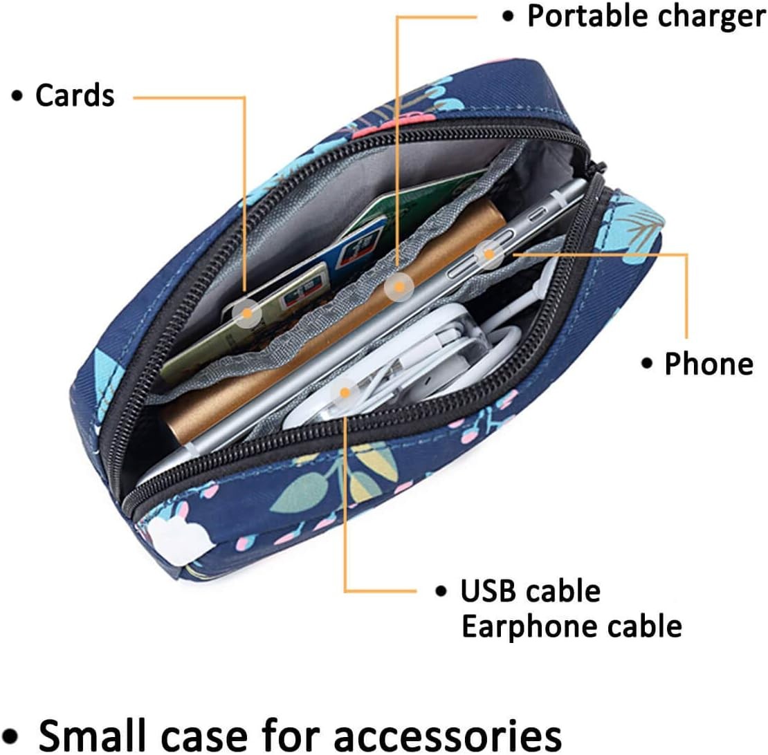 Navy Flower Laptop Sleeve Case for 15-16 inch MacBook Pro, HP, Dell, Lenovo, Ace