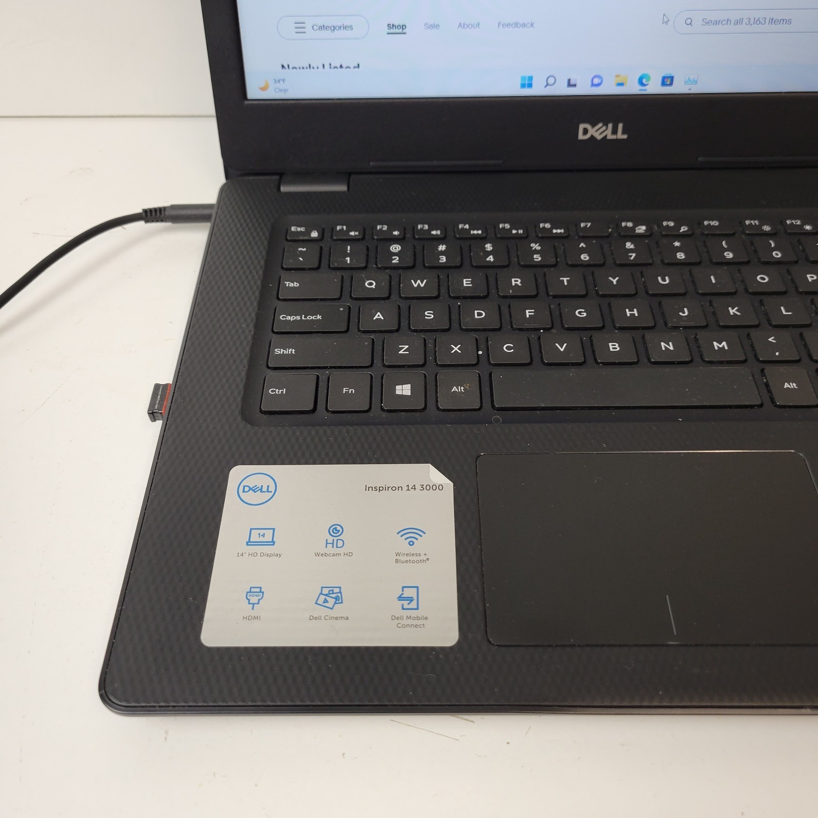 DELL INSPIRON 14 3000 Series (Model 3482) 450GB 4GB RAM – Battery Doesn’t Charge
