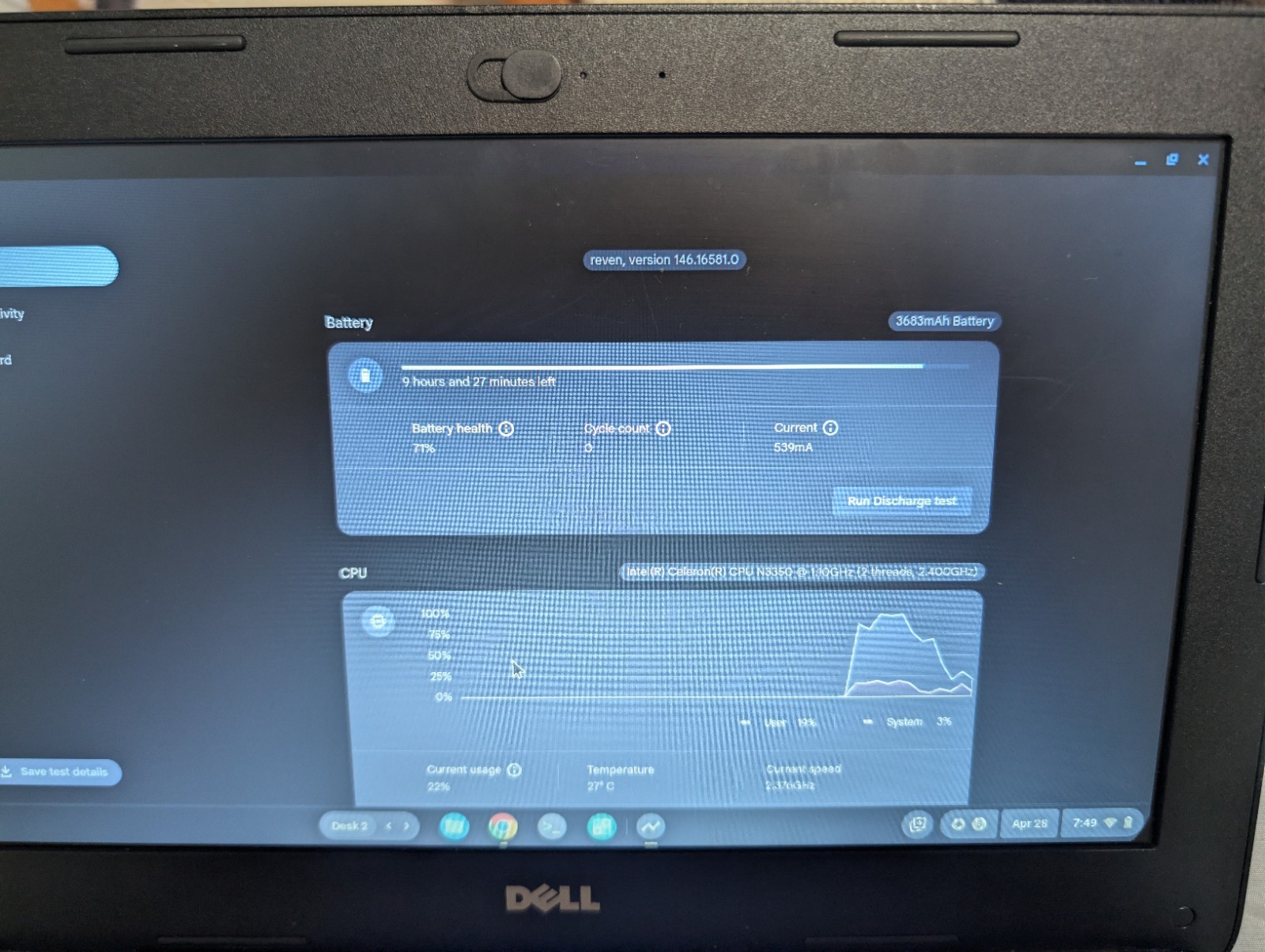 Dell Latitude 11 3180 Celeron N3350 4GB 64GB eMMC 11.6 inch business edu laptop