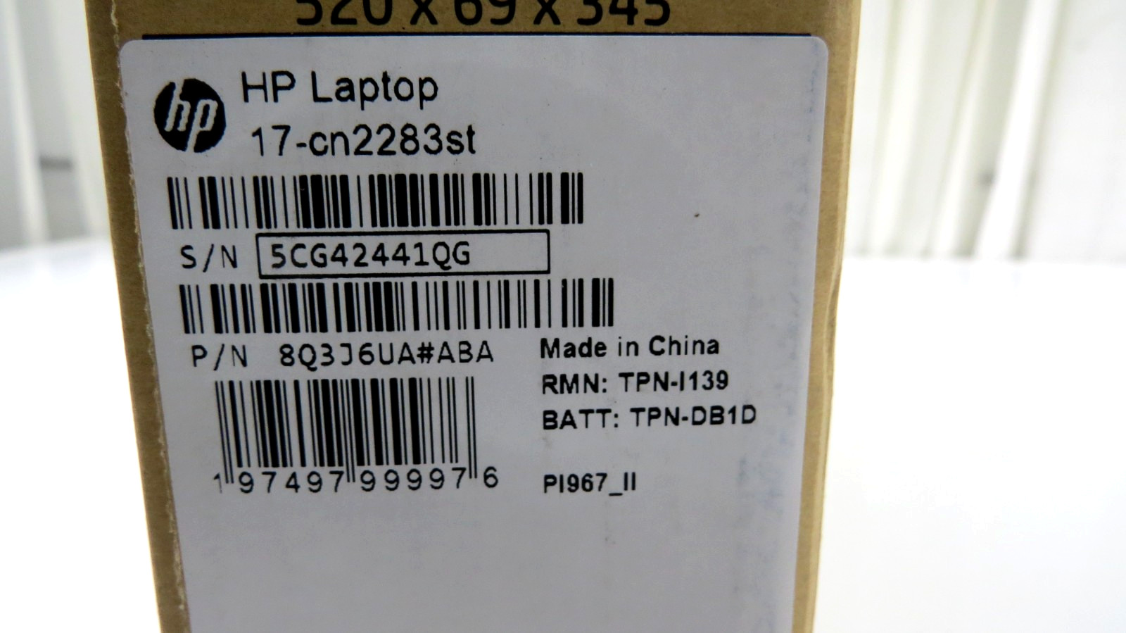 HP 17-cn2283st 17t Laptop 17.3″ Core i3 1.20GHz 8GB RAM 512GB SSD Win 11 Silver