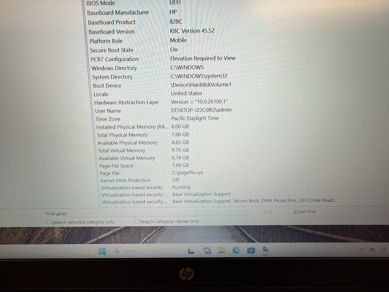 HP Elitebook 850 G4/2.6ghz Core i5- 7300U/8GB RAM/256GB SSD/15″ 1920×1080 W11