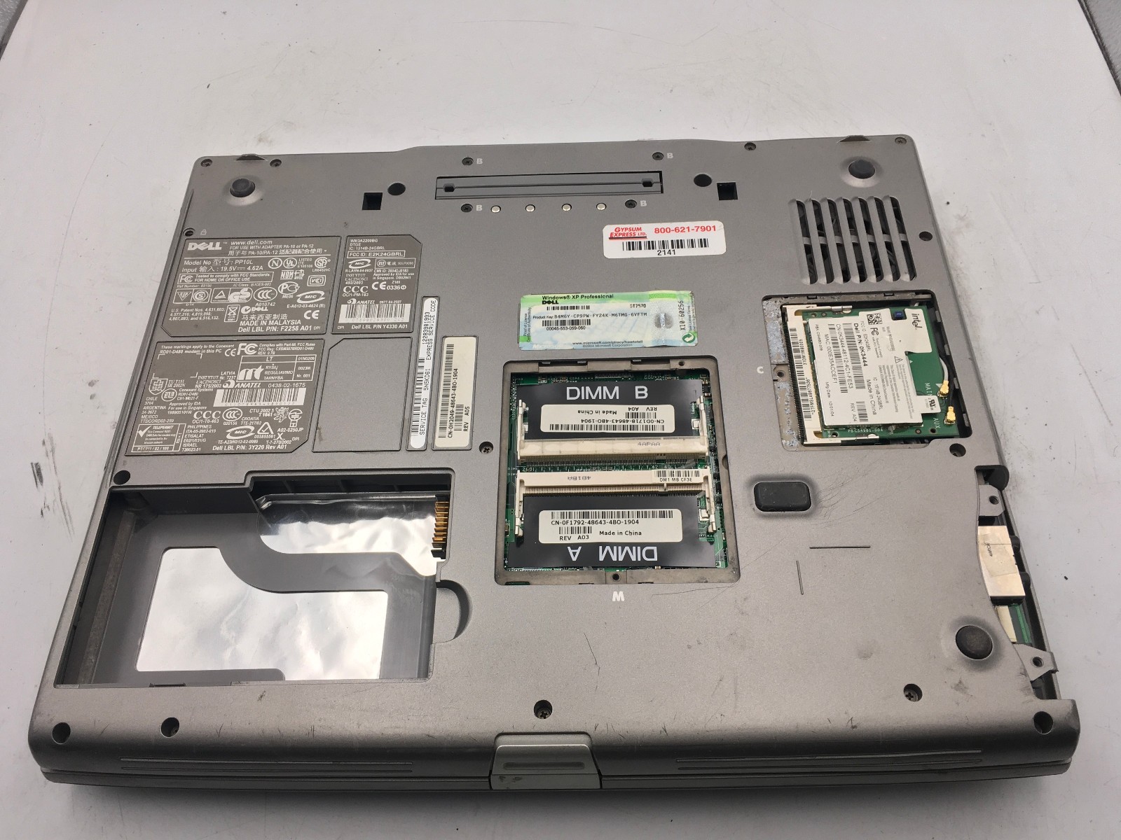 DELL LATITUDE D505 – BOOTS TO BIOS – INTEL PENTIUM M – NO RAM – NO OS – READ -BB