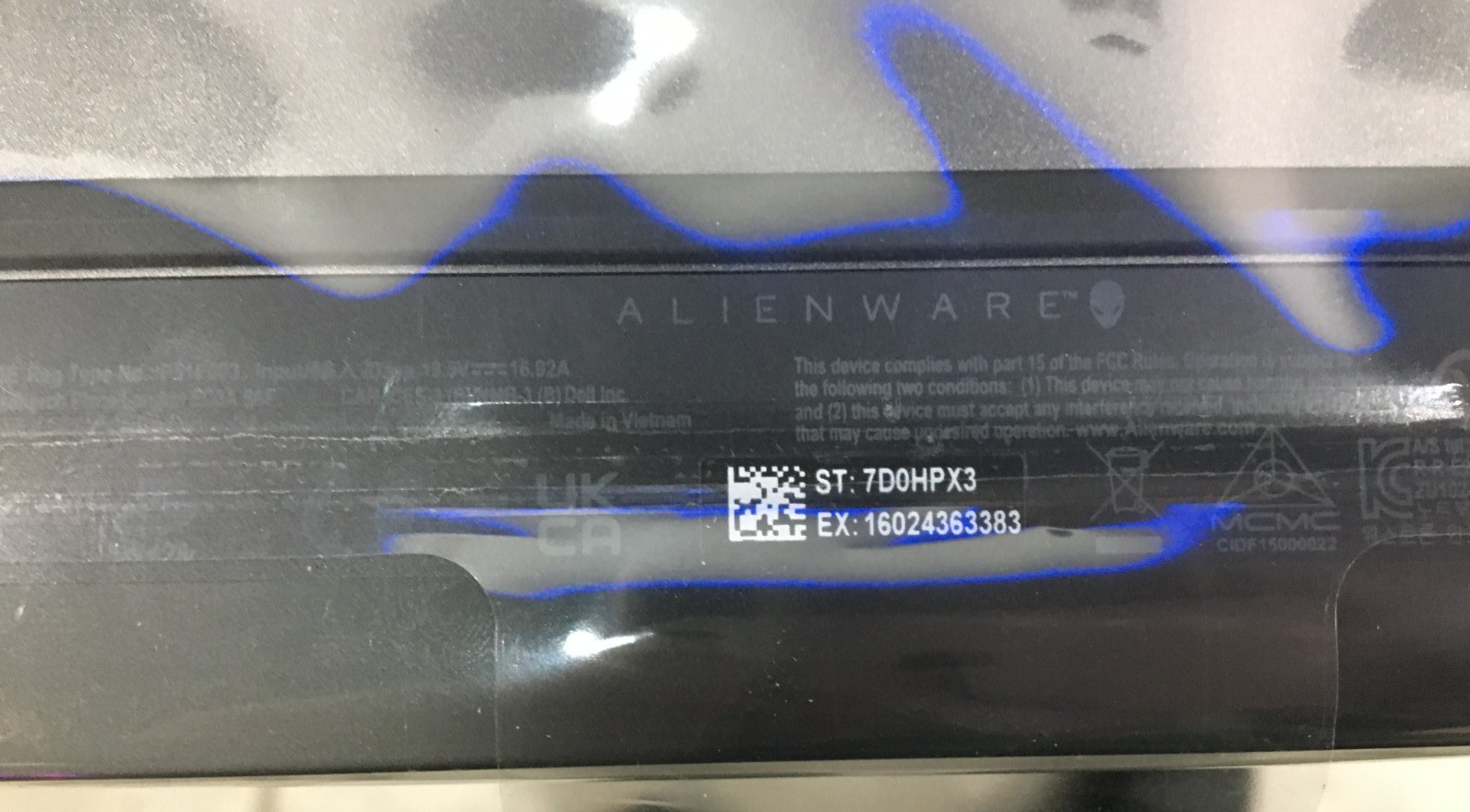 New Alienware M18 Model P51E Reg Type P51E002, Service Tag: 7D0HPX3 AMD Laptop