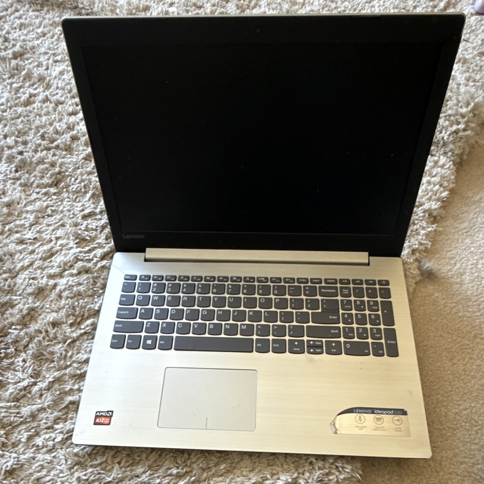 Lenovo IdeaPad 320 15.3in AMD A12 Windows 7 USB-C USB 3.1 Silver