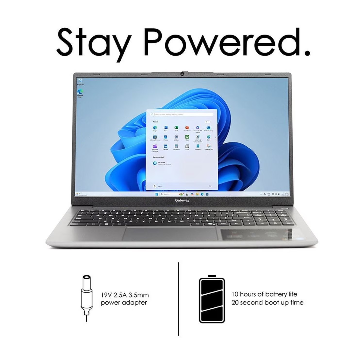 Gateway GWNN11554 15.6″ FHD Laptop Intel N100 4GB RAM 128GB SSD Win 11S Open Box
