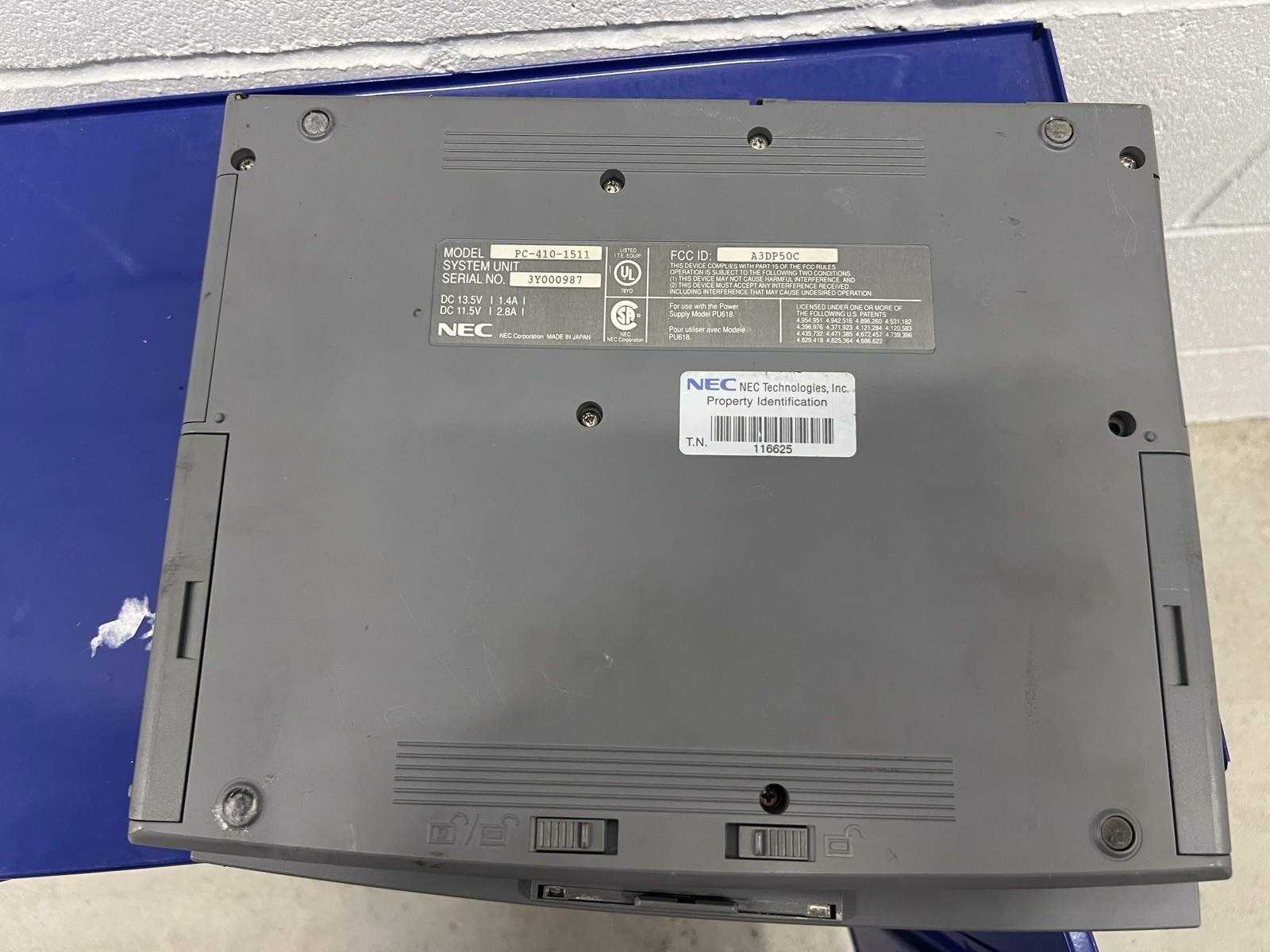 VintageNec UltraLite Versa – PC-410-1511 – Parts or restore
