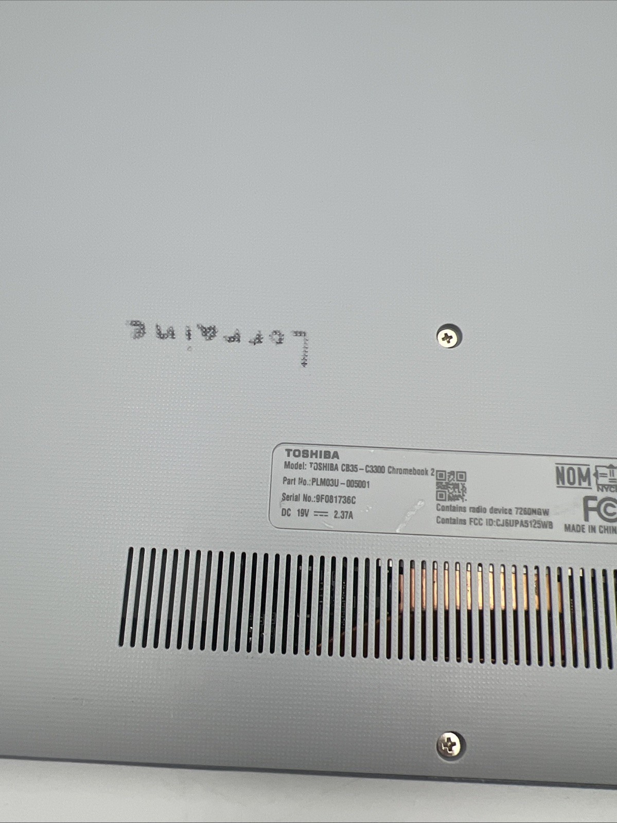 Toshiba Chromebook 2 Skulcandy CB35-C3330 4GB Intel Celeron 3215u Working