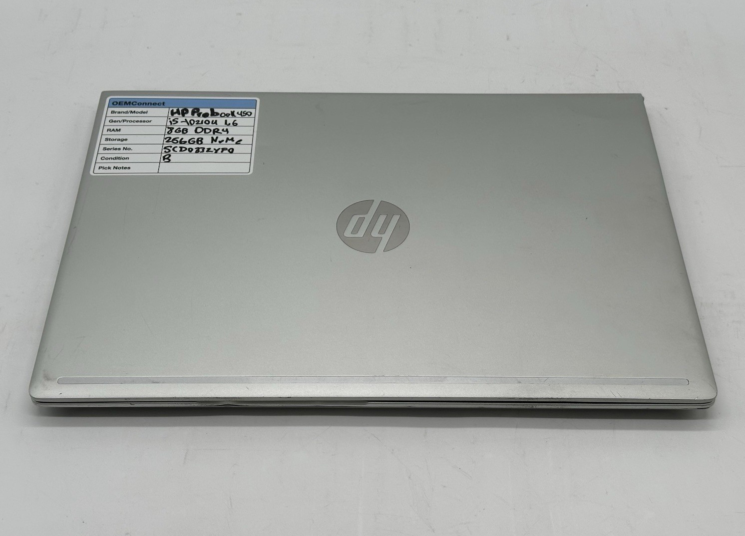 HP ProBook 450 G7 15.6″ (Core i5-10210U 1.60GHz 8GB RAM 256GB NVMe) No OS/AC